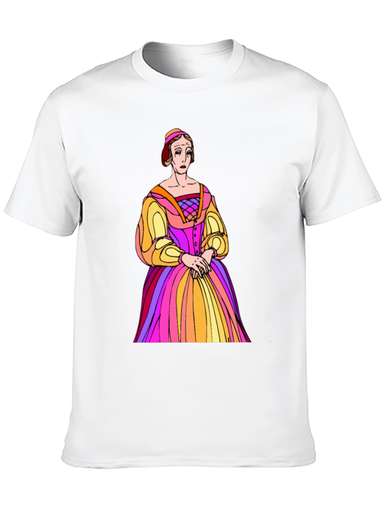 Black Renaissance Portrait T-Shirt - Unique Art Tee view 10