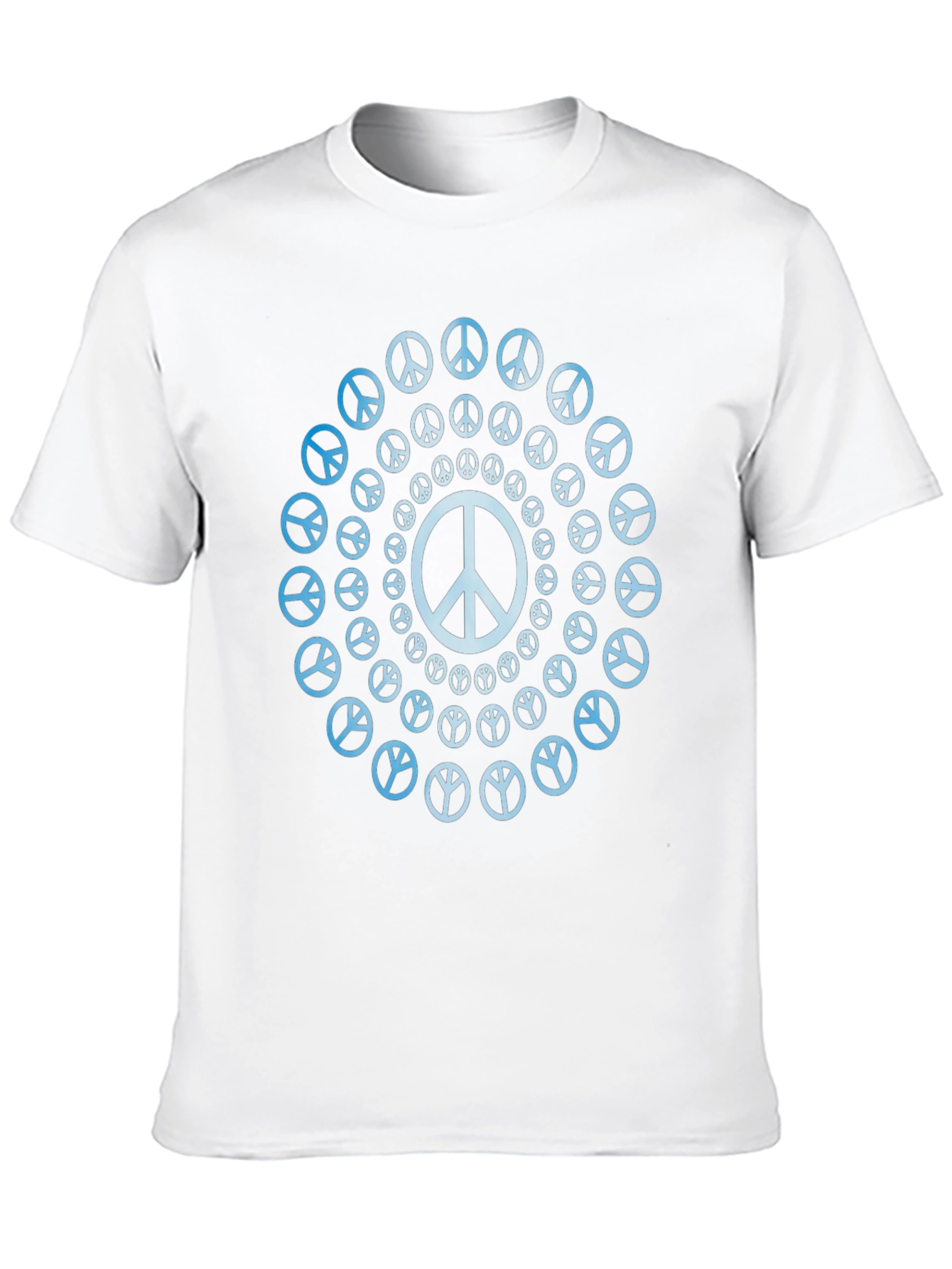 Black Peace Mandala Black T-Shirt view 10