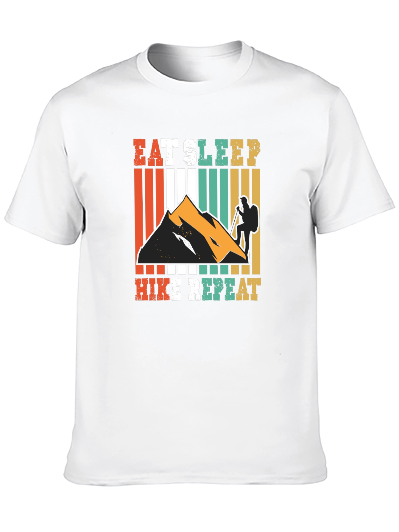 Black Eat Sleep Hike Repeat Graphic Tee view 10