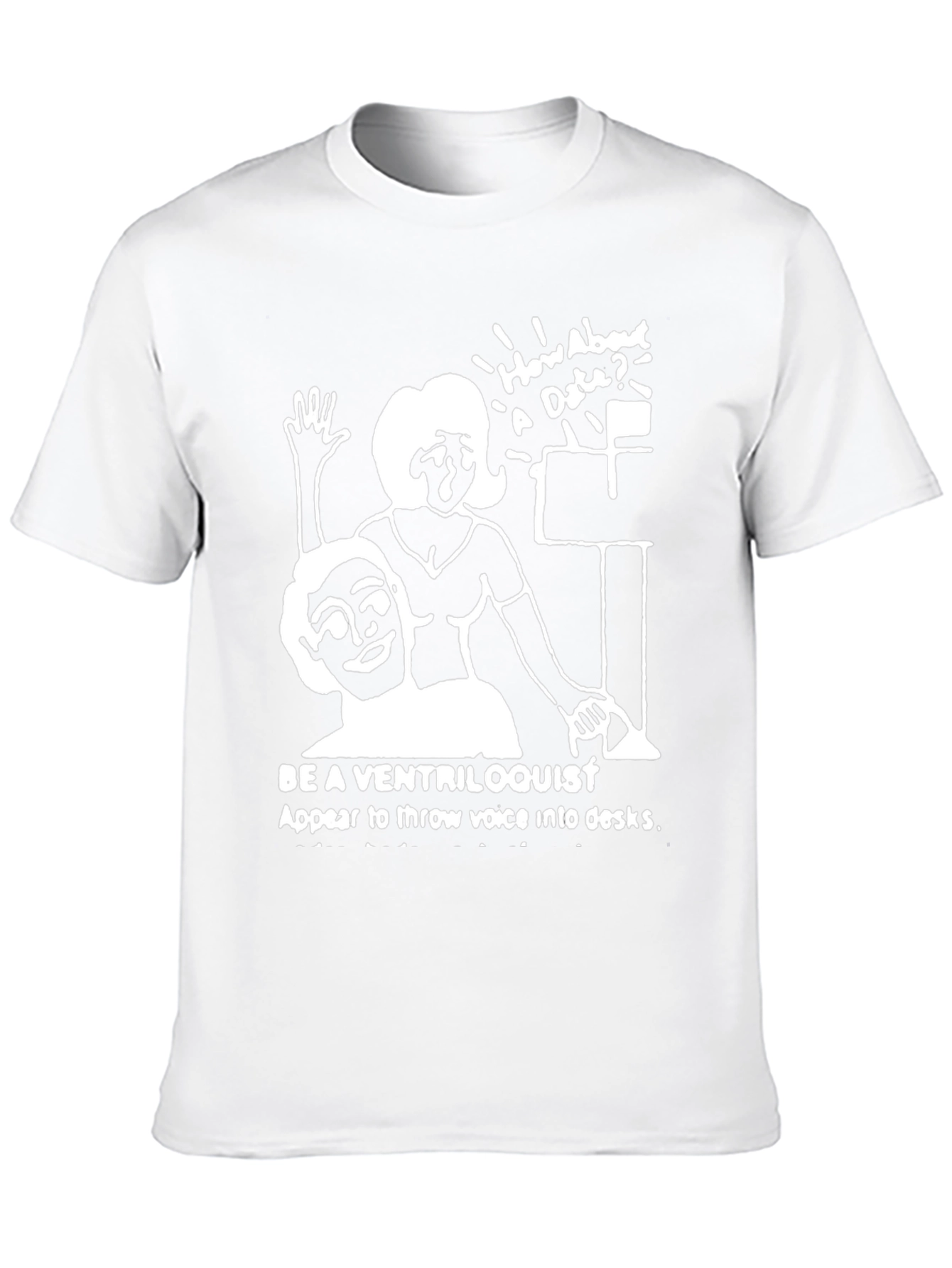 Black Ventriloquist Humor Graphic T-Shirt view 10