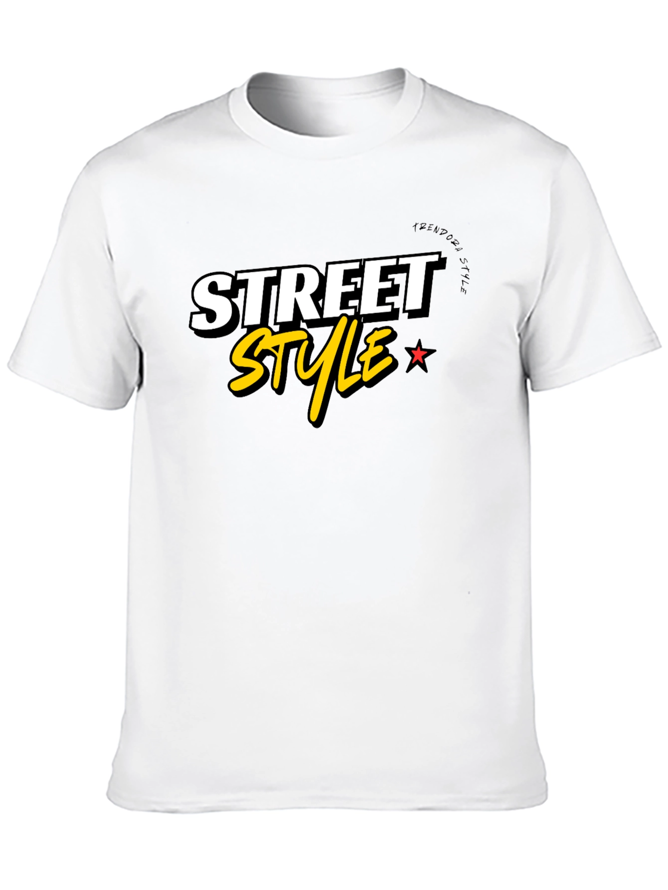 Black Street Style Graphic Tee - Black Cotton Blend view 10