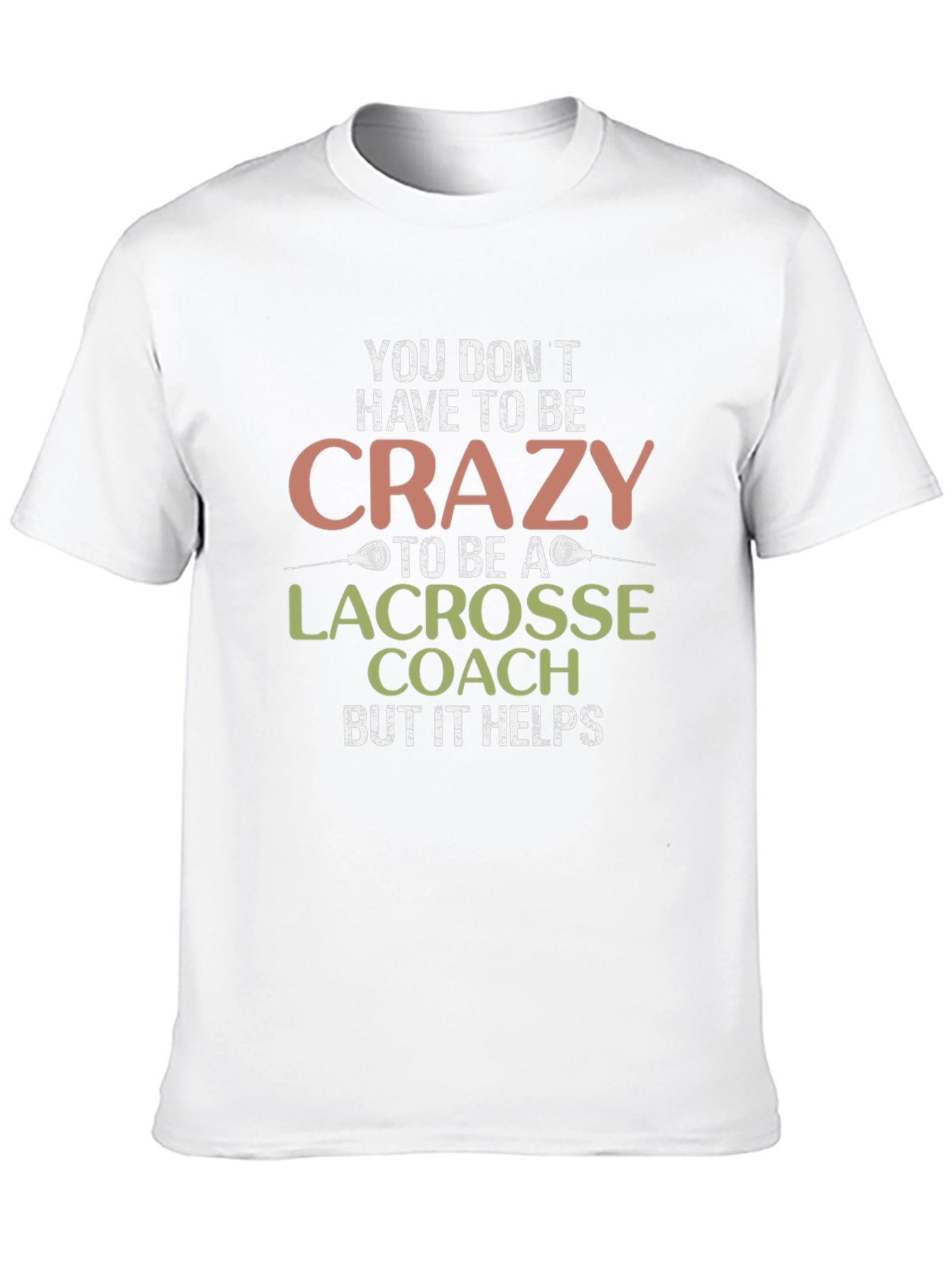 Black Crazy Lacrosse Coach Black T-Shirt view 10