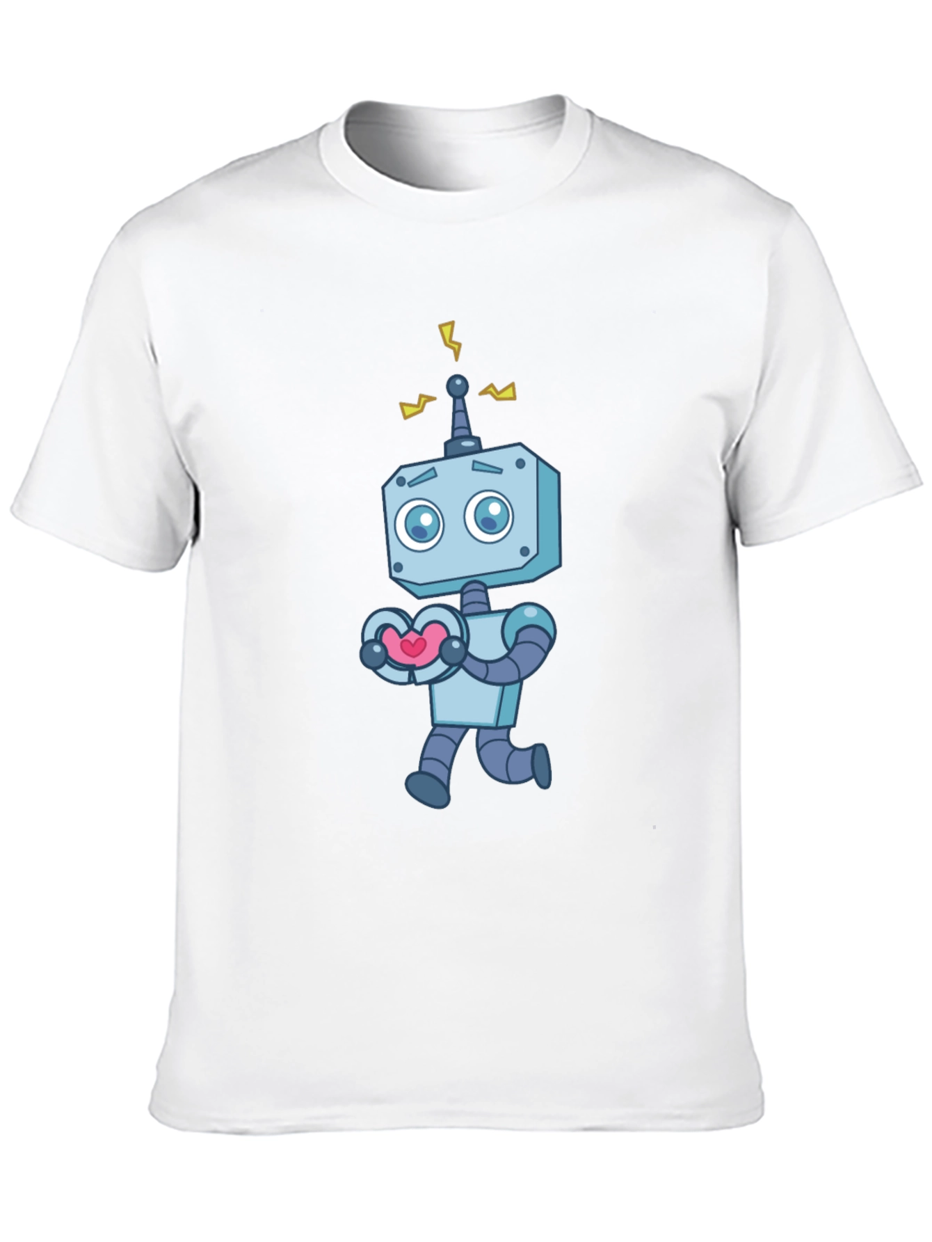 Black Robot Heart T-Shirt - Quirky Graphic Tee view 10