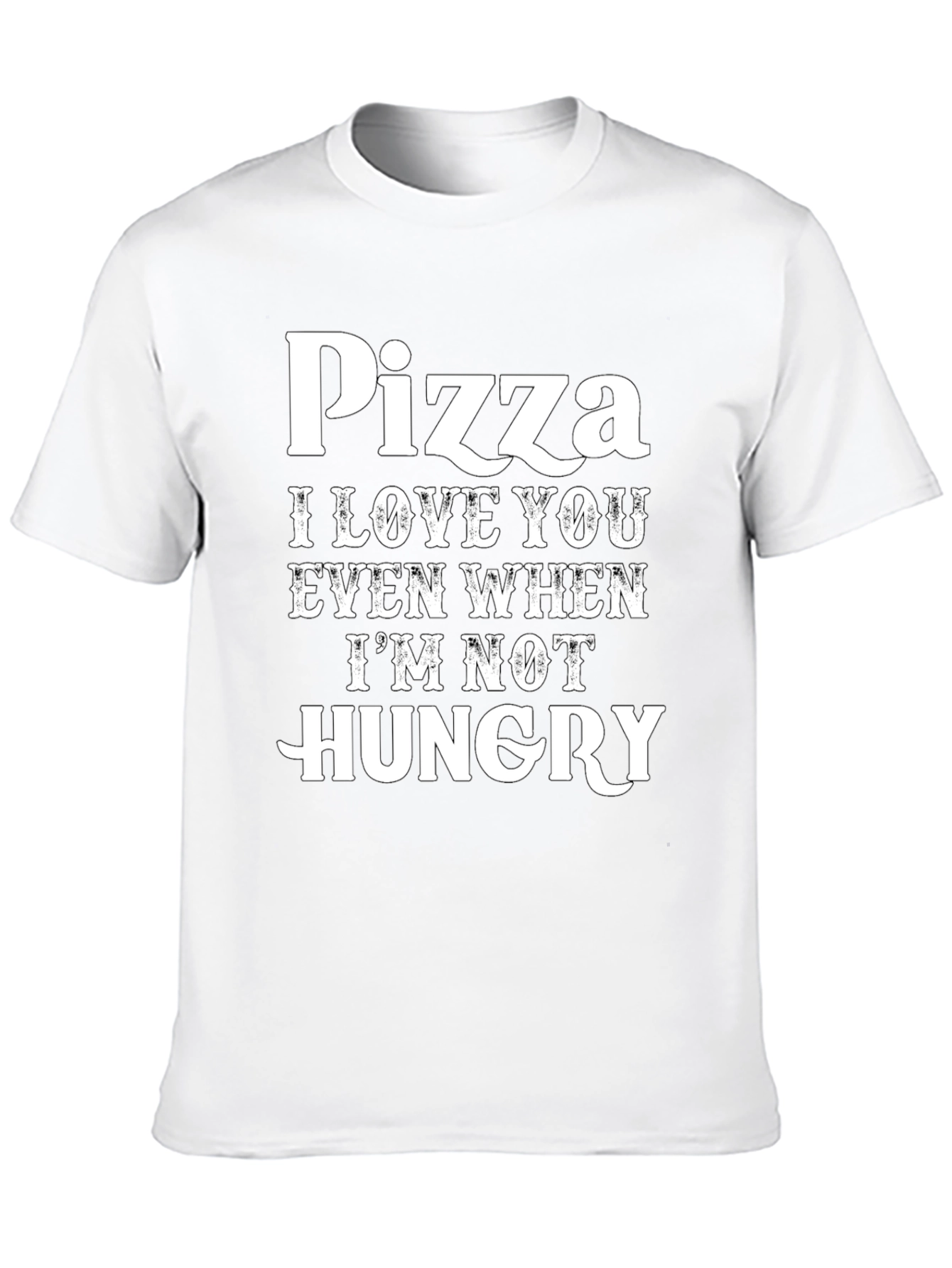 Black Pizza Love Funny T-Shirt view 10