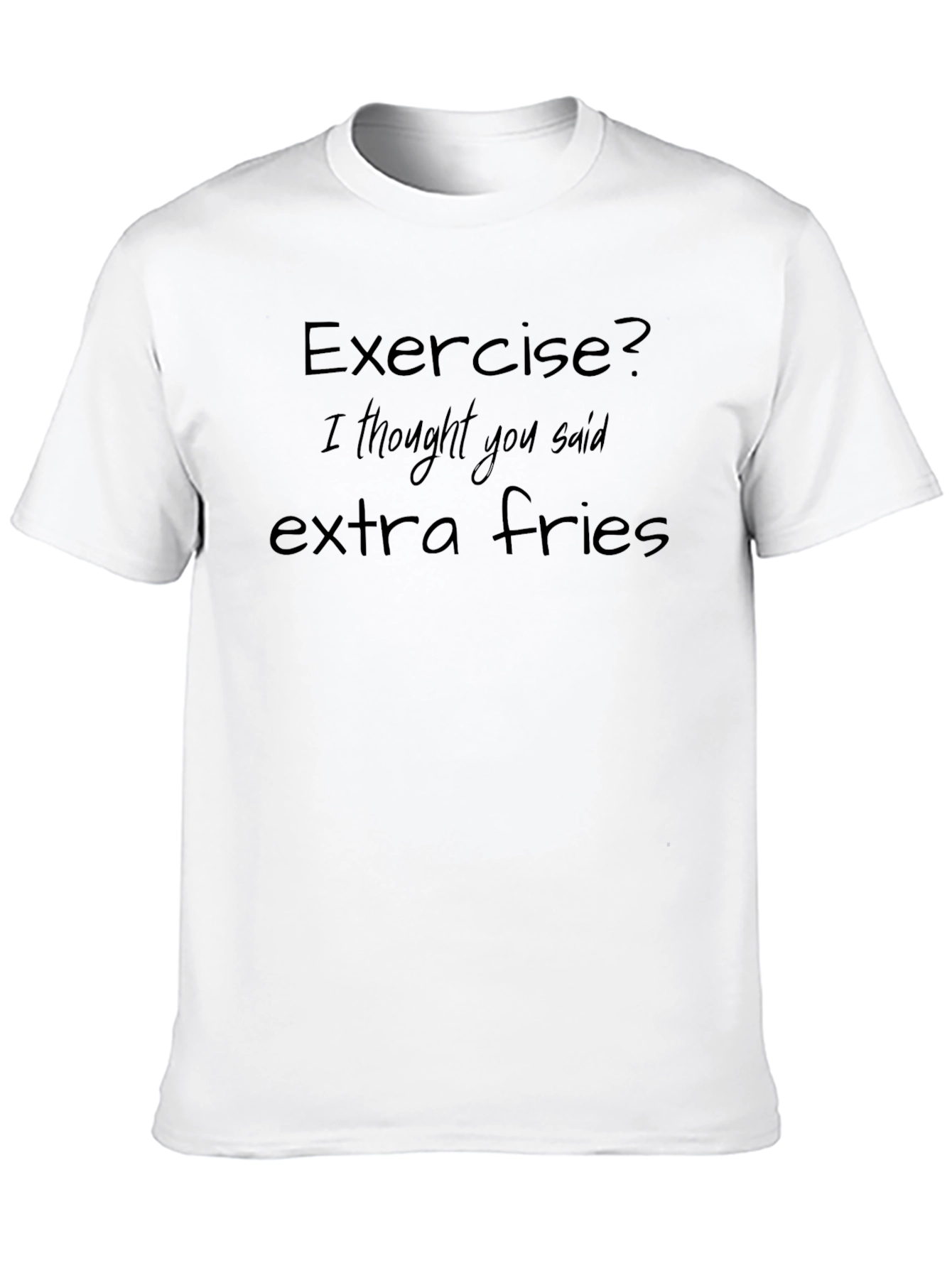 Black Exercise? Extra Fries Men's T-Shirt view 10