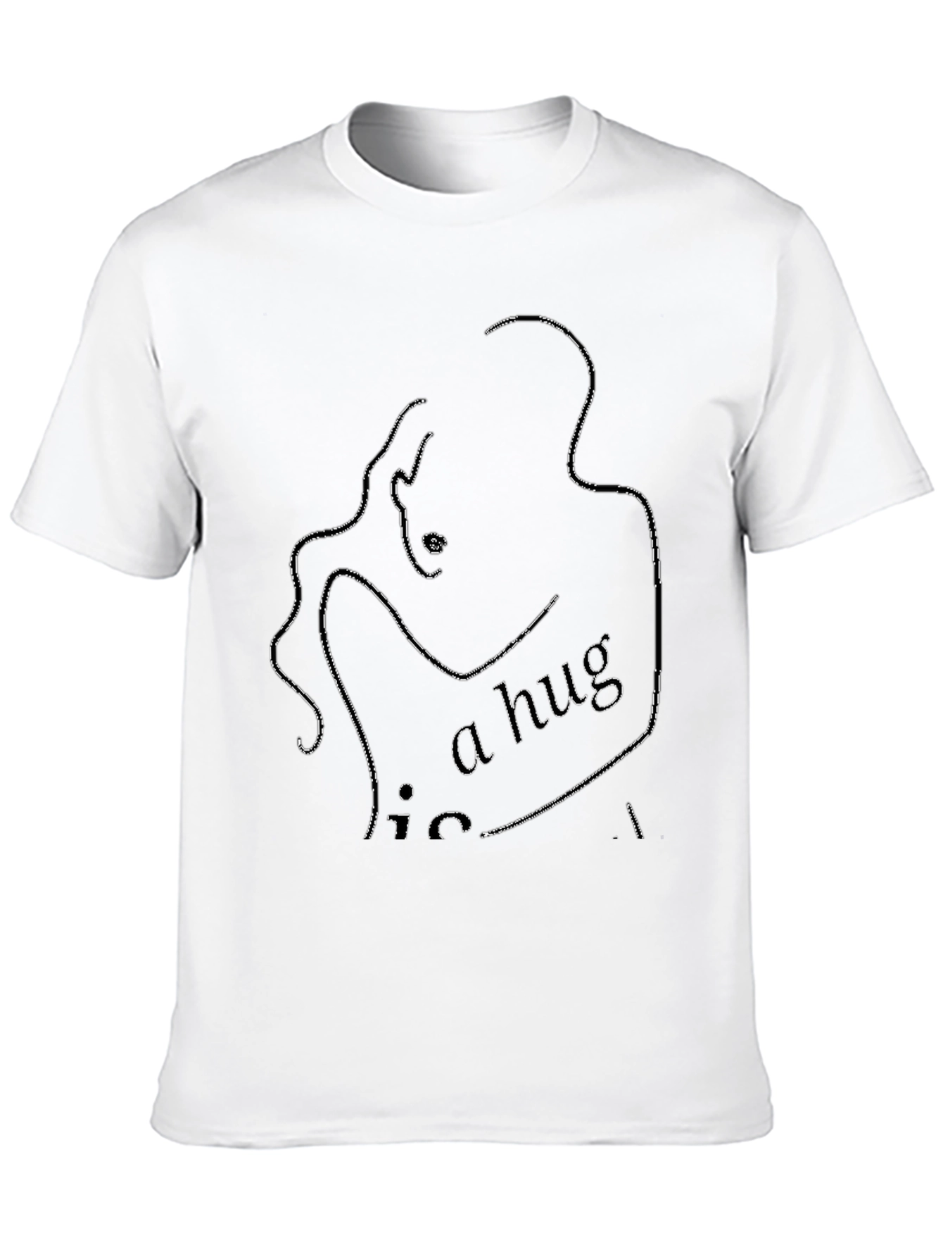 Black Hugging Graphic Tee - Black Casual Shirt view 10