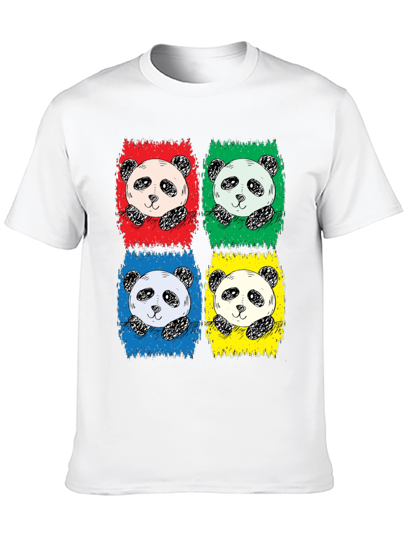 Black Pop Art Panda Graphic Tee - Unisex view 10