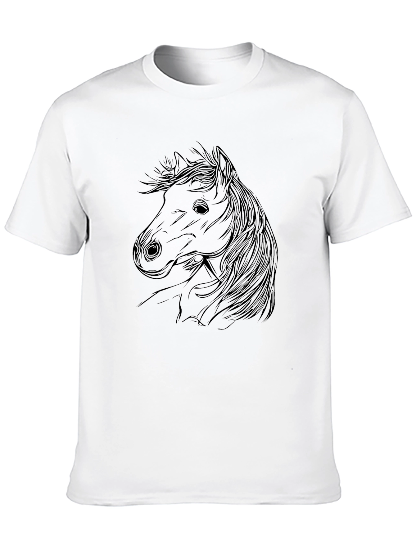Black Horse Outline Graphic Print Tee view 10