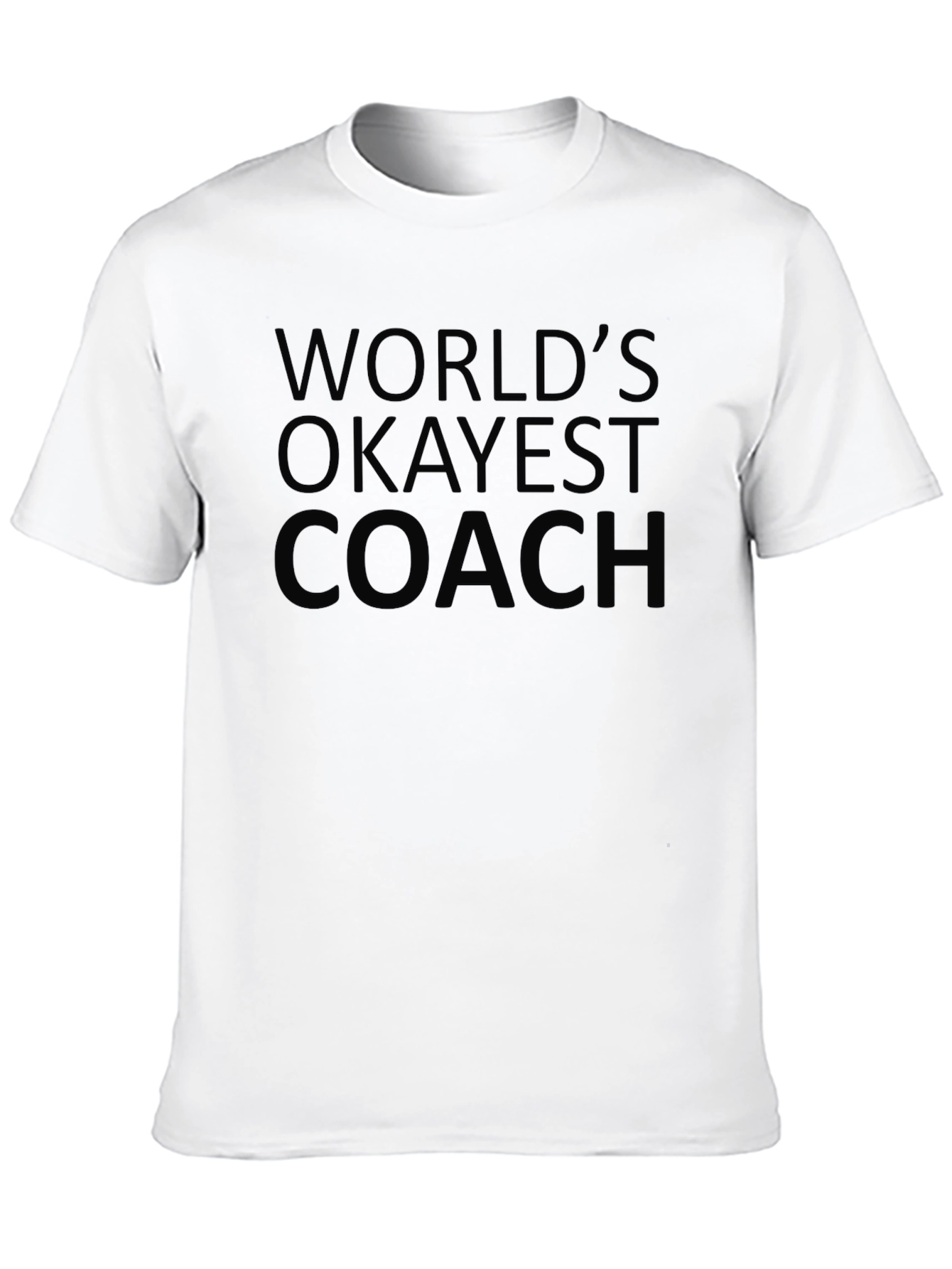 Black World's Okayest Coach Black T-Shirt view 10