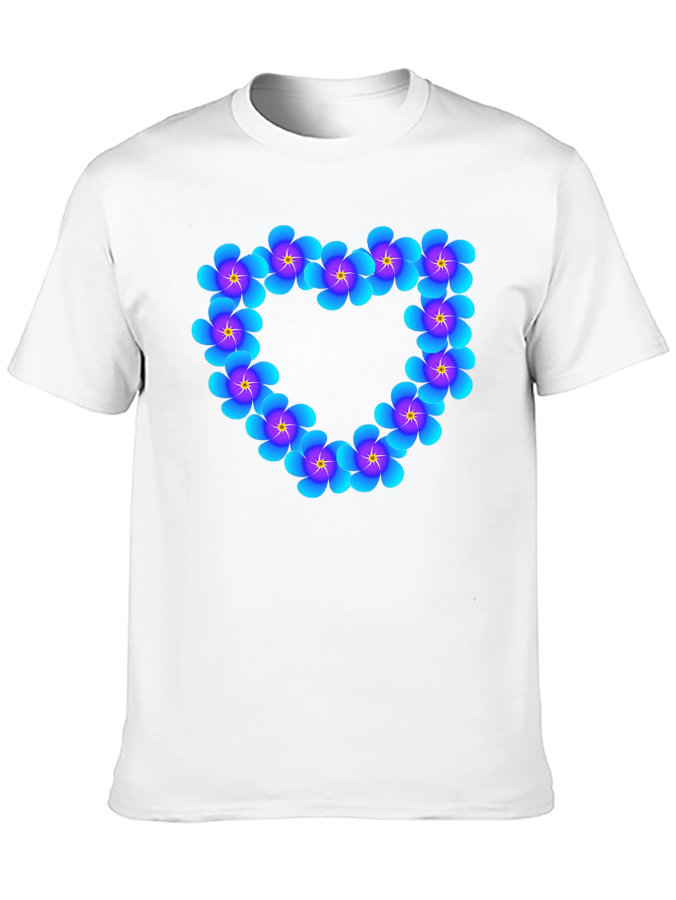 Black Floral Heart Graphic Black T-Shirt view 10