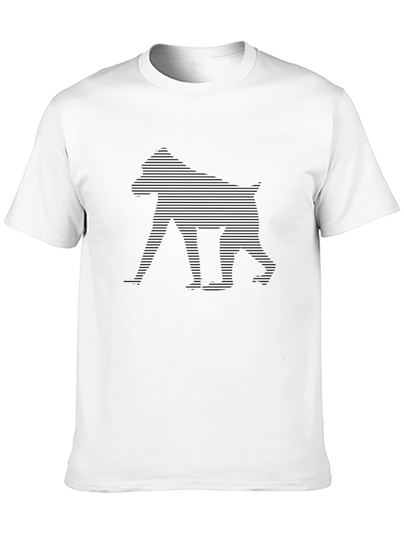 Black Modern Dog Silhouette Graphic Tee - Black view 10