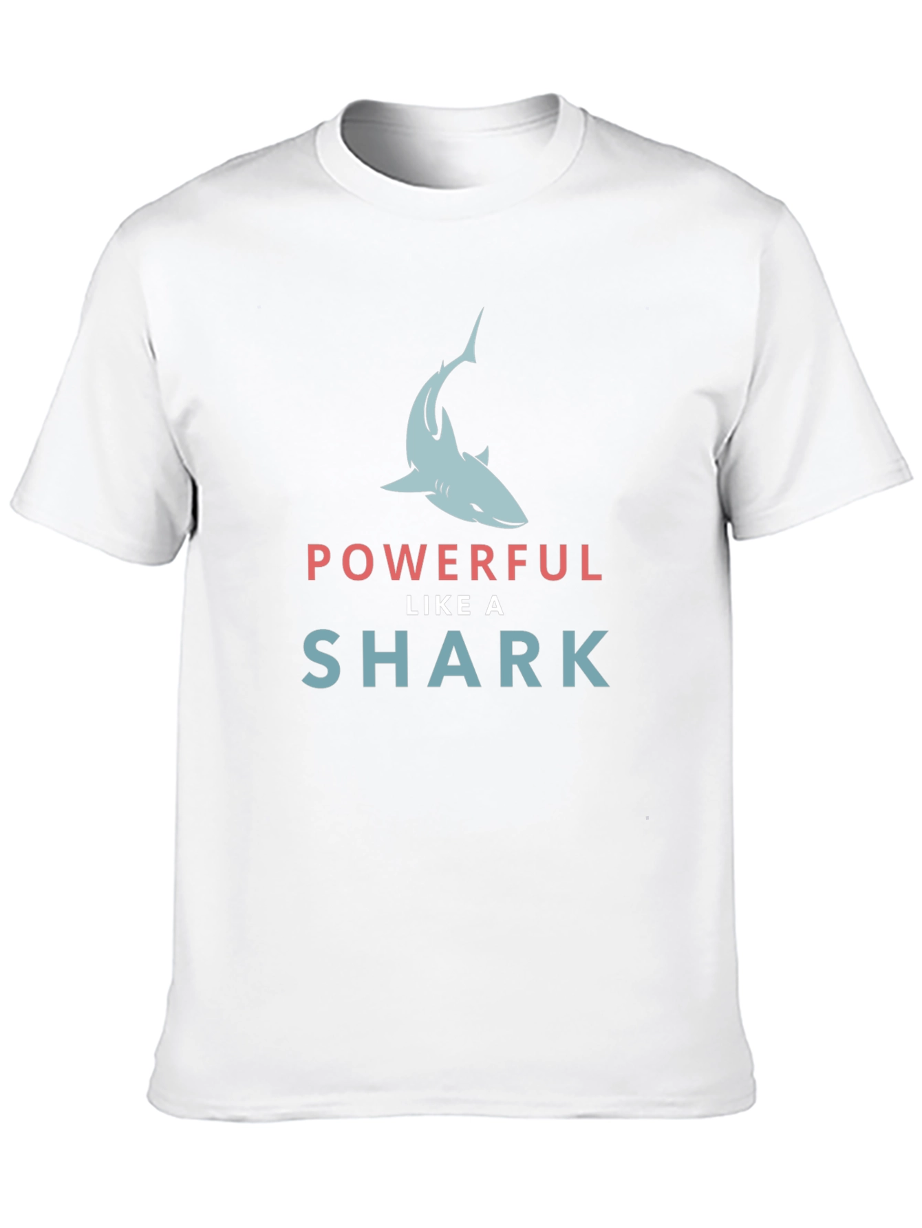 Black Powerful Like a Shark Graphic Tee view 10