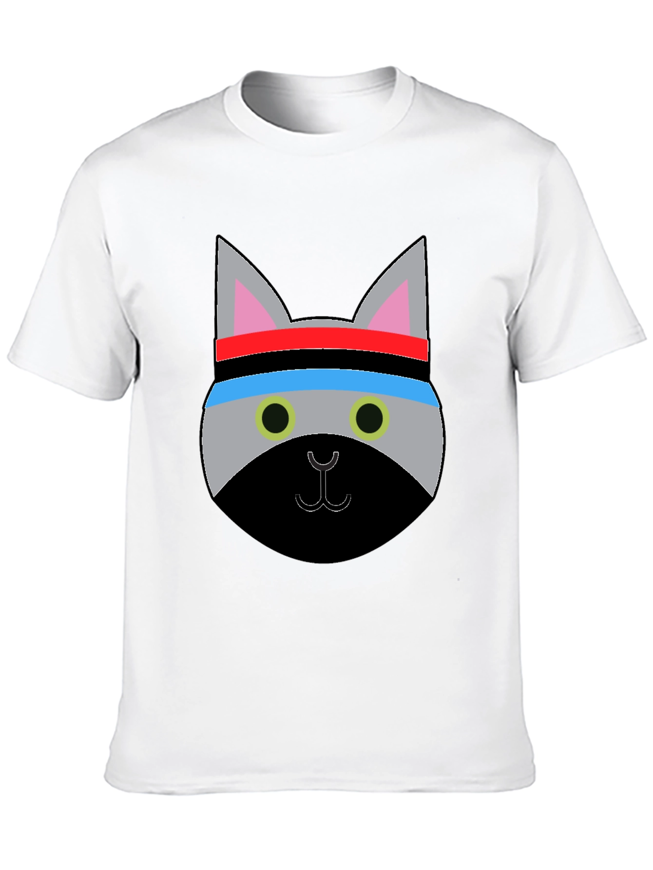 Black Cool Cat Workout T-Shirt - Funny Graphic Tee view 10