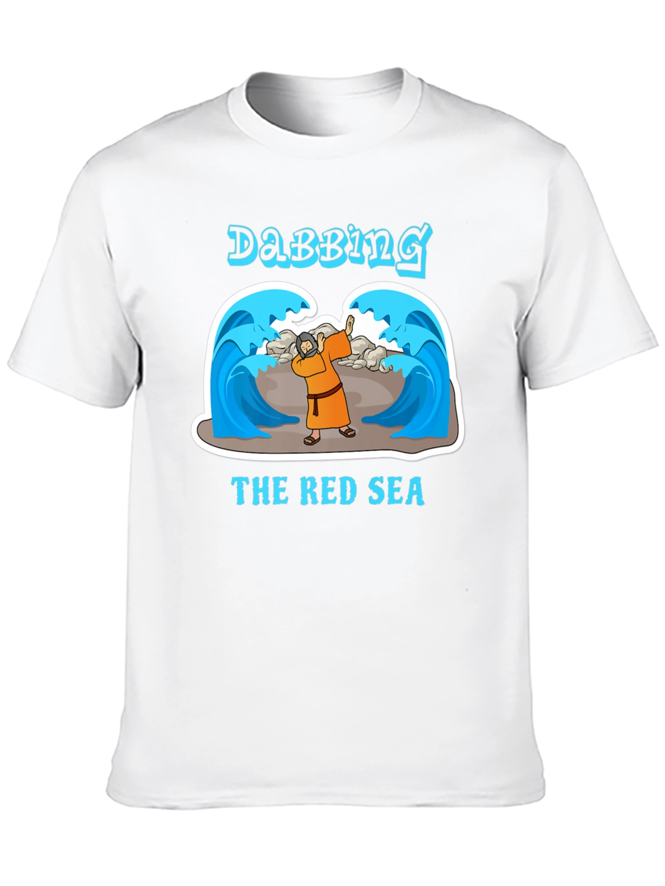 Black Dabbing the Red Sea T-Shirt - Funny Moses Tee view 10