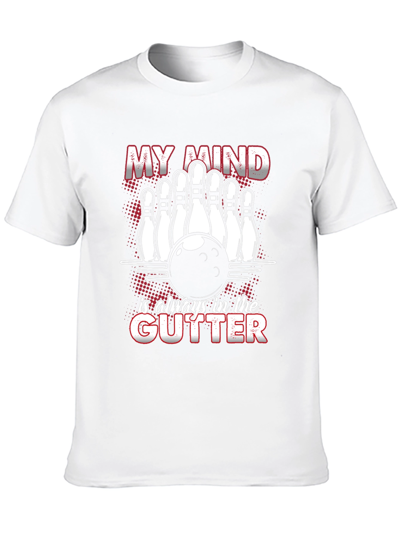 Black Bowling Mind T-Shirt Funny Graphic Tee view 10