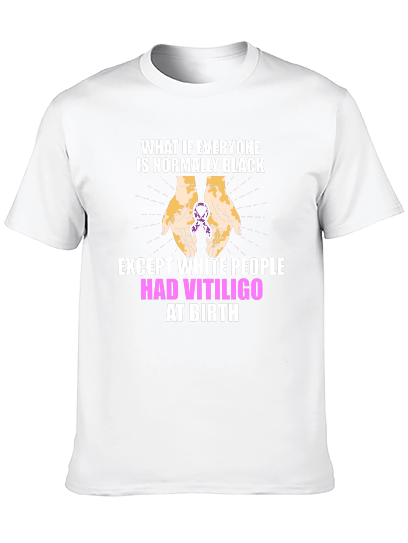 Black Vitiligo Awareness T-Shirt - Equality Design view 10