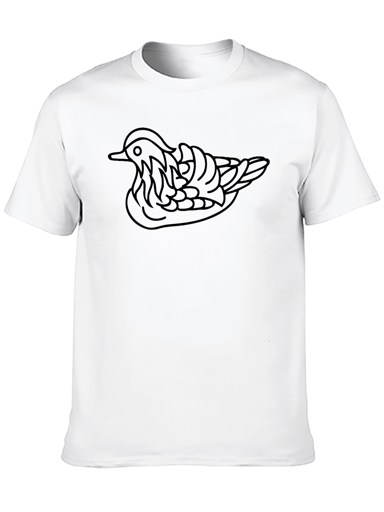 Black Black Duck Outline Graphic T-Shirt view 10