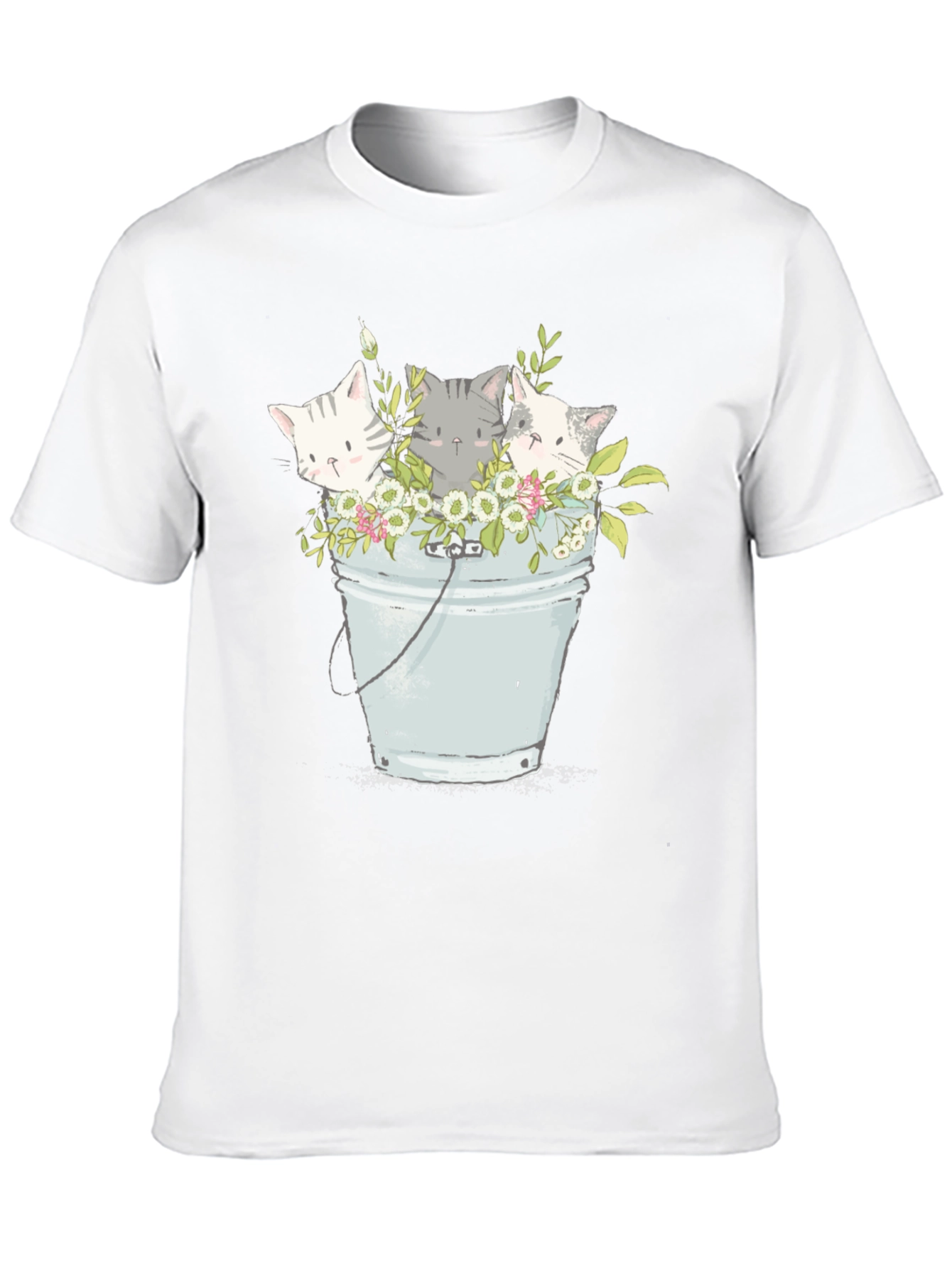 Black Cats in Bucket T-Shirt - Cute Kitten Graphic Tee view 10
