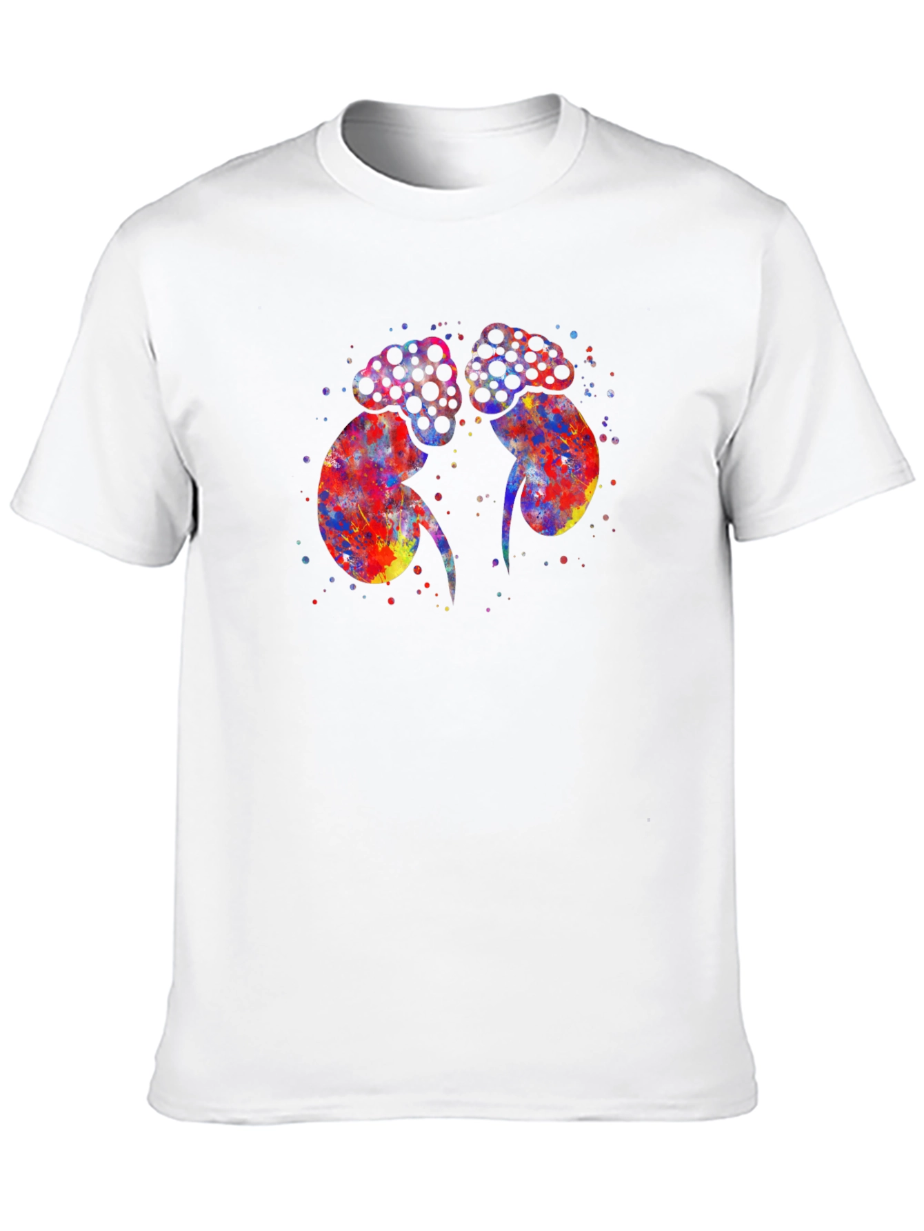 Black Colorful Kidney Print Black T-Shirt view 10