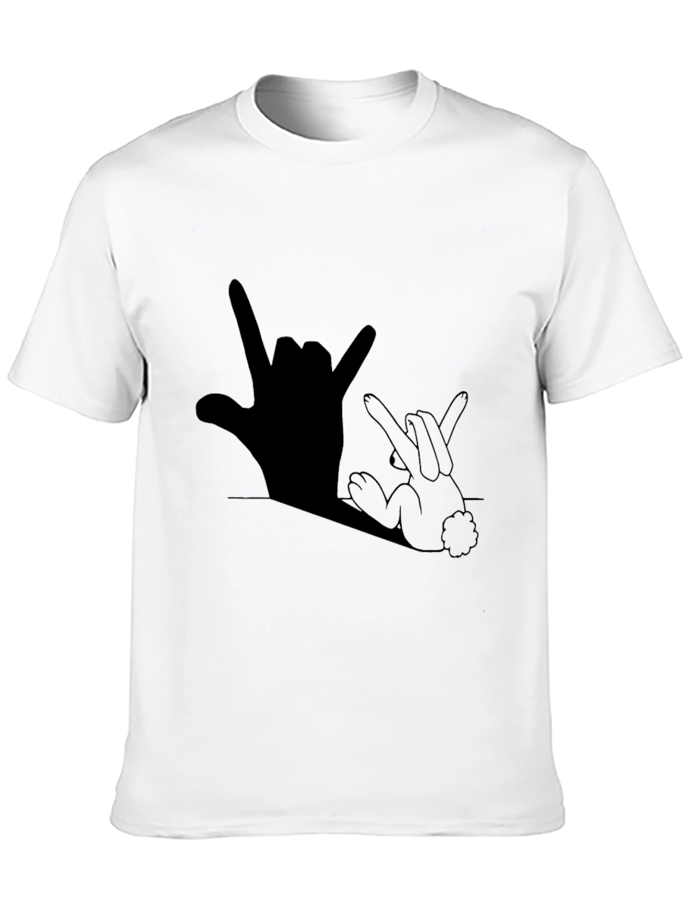Black Rock On Bunny Shadow Graphic T-Shirt view 10