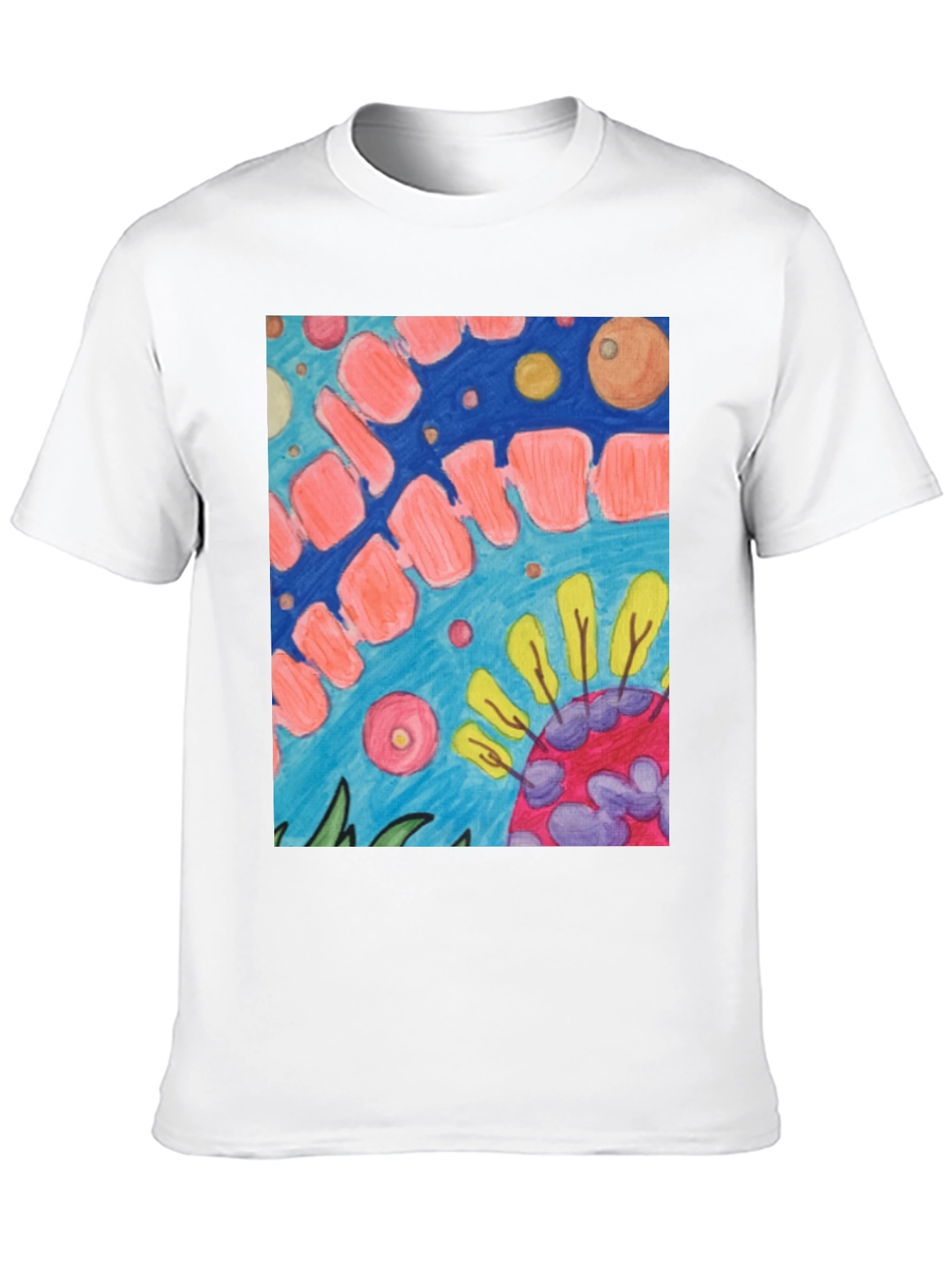 Black Abstract Art Print Black T-Shirt view 10