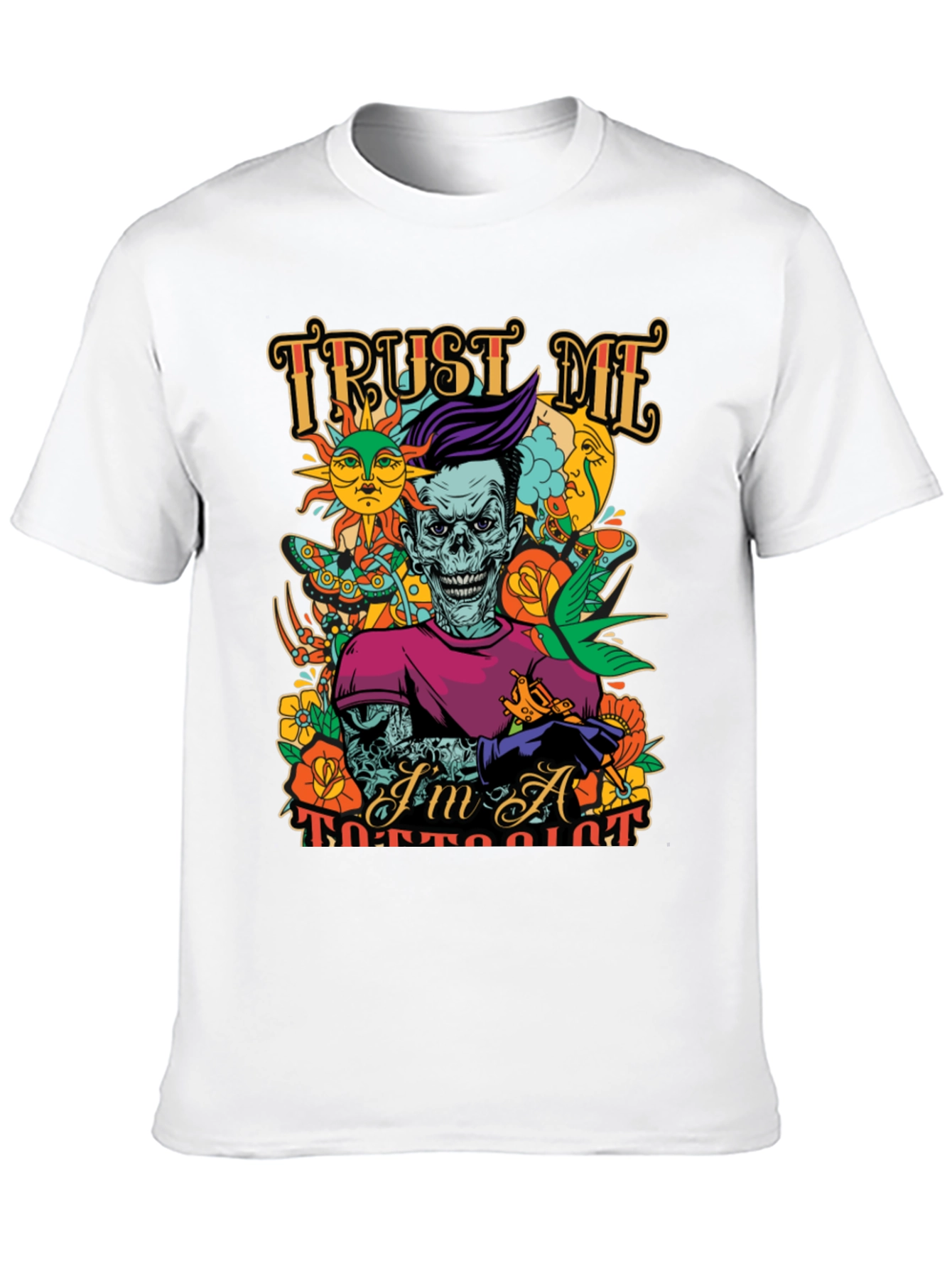 Black Trust Me I'm A Tattooist Black Graphic Tee view 10