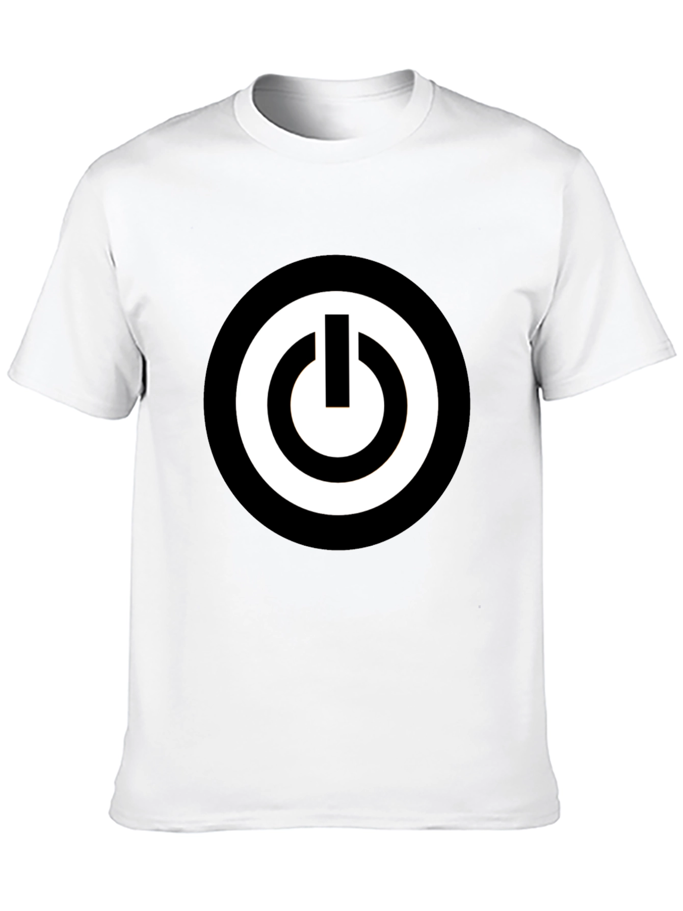 Black Black T-Shirt with Power Button Graphic view 10
