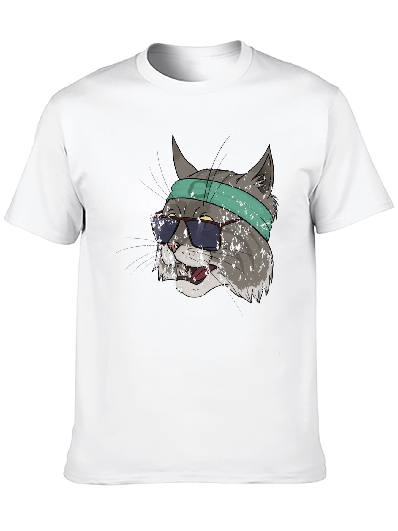 Black Cool Cat Graphic Tee - Unisex Black T-Shirt view 10