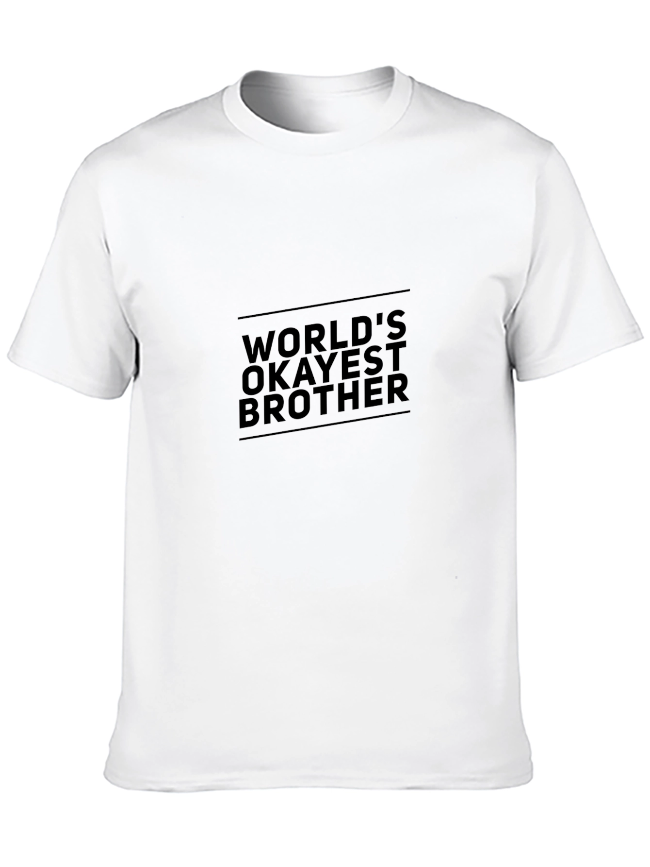 Black World's Okayest Brother Black T-Shirt view 10