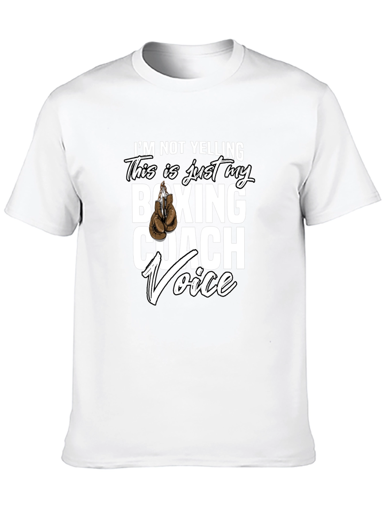 Black Boxing Coach Voice T-Shirt Funny Gift view 10