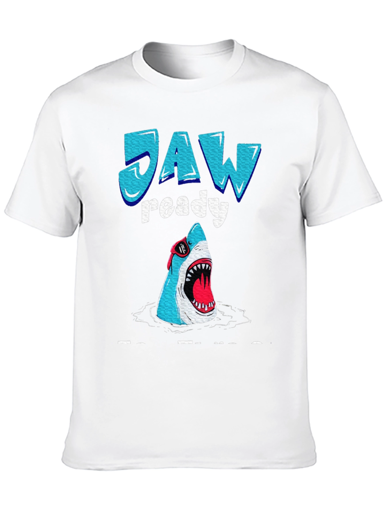 Black Jaw Ready Funny Shark Graphic T-Shirt view 10
