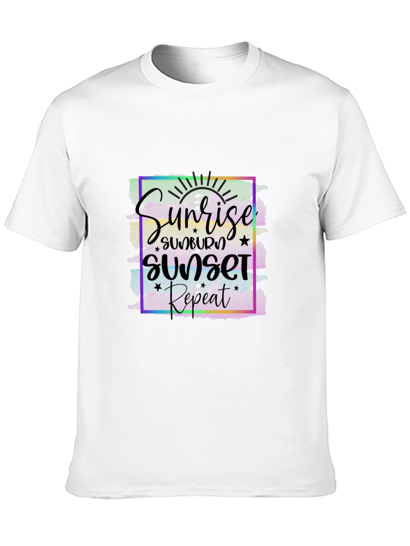 Black Sunrise Sunset Repeat Graphic Tee view 10