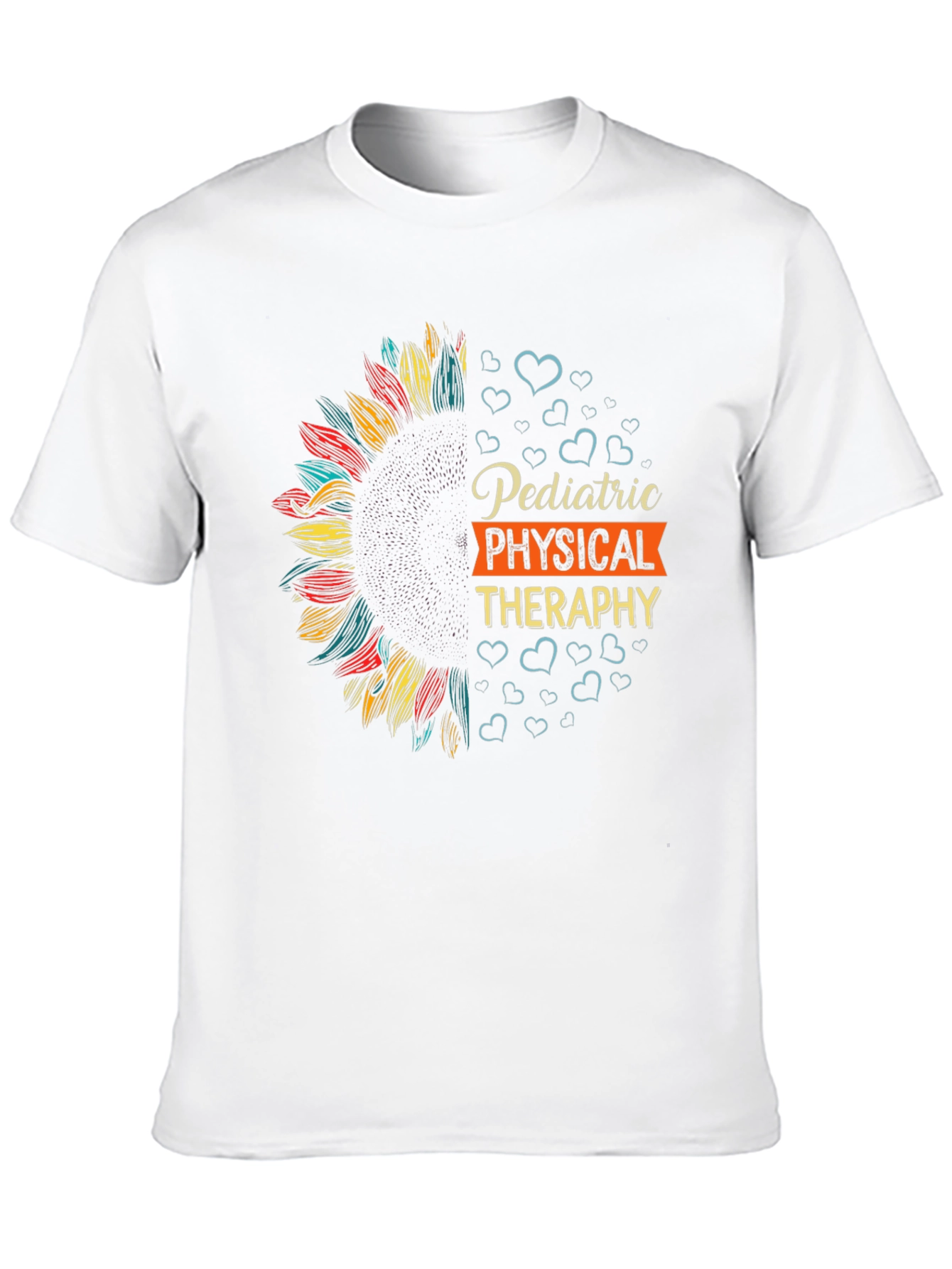 Black Pediatric Physical Therapy Sunflower T-Shirt view 10