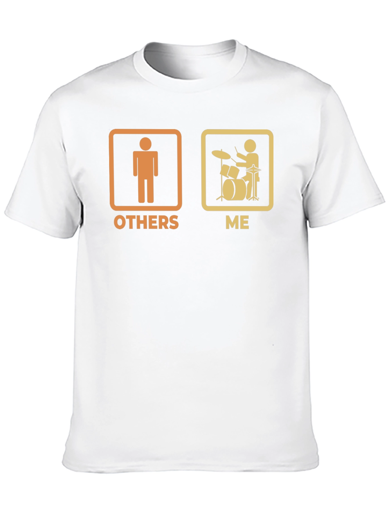 Black Funny Drummer T-Shirt - Others vs. Me Black Tee view 10