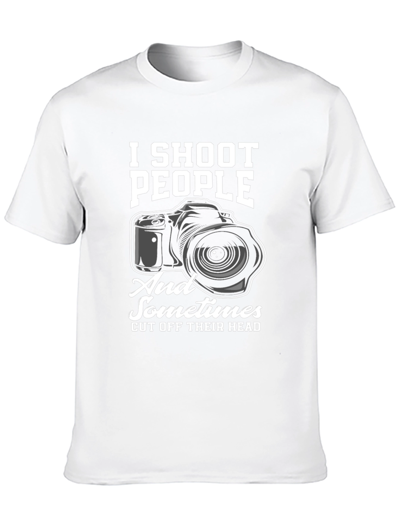Black I Shoot People Funny Photographer T-Shirt view 10