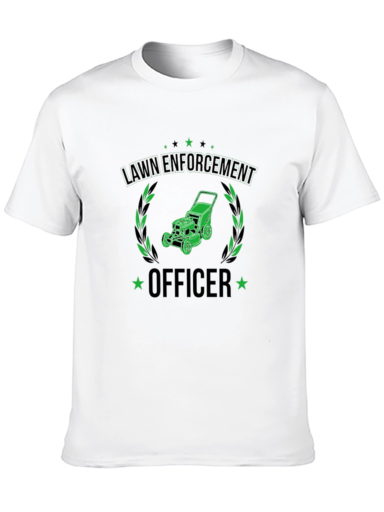 Black Lawn Enforcement Officer Graphic T-Shirt view 10