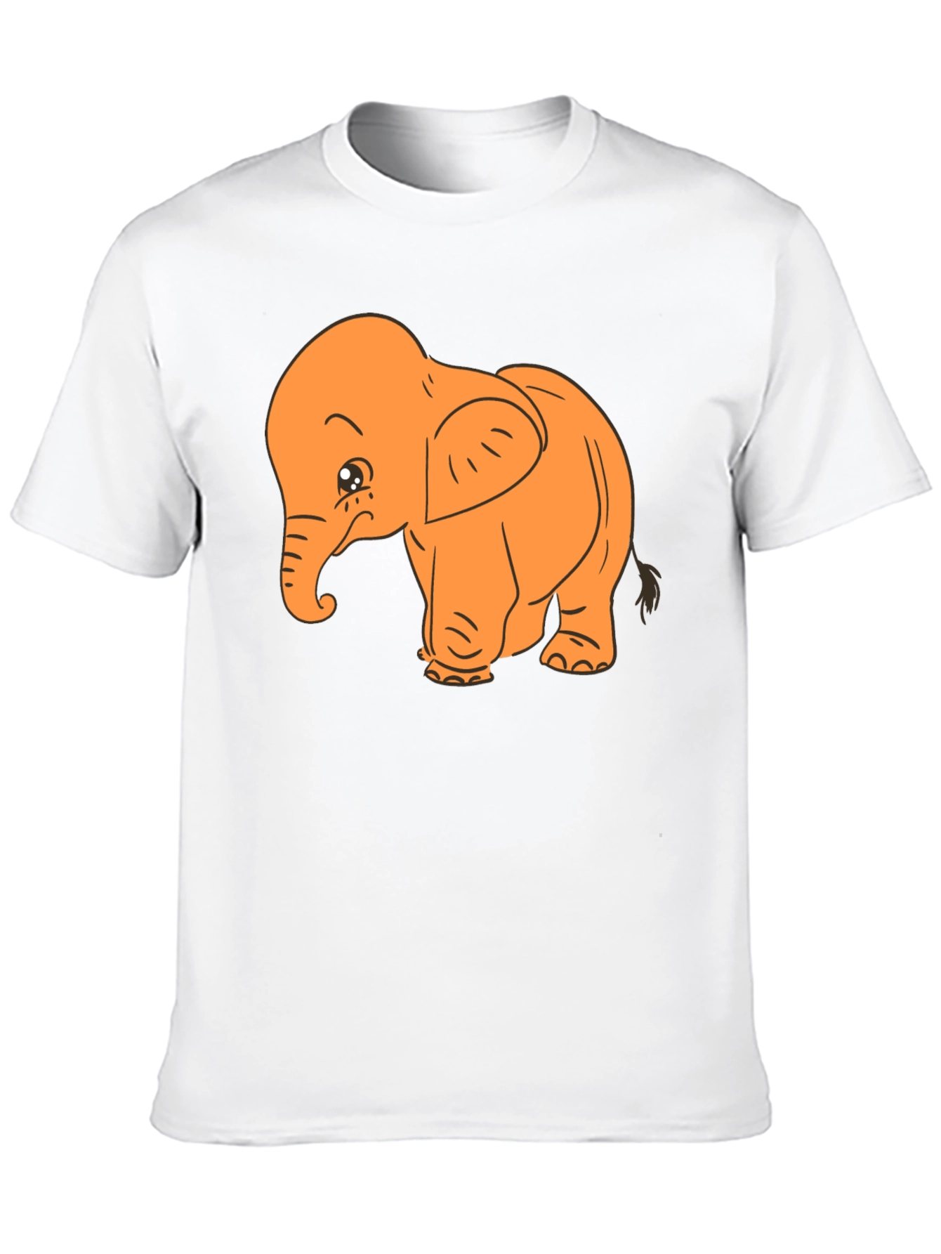 Black Cute Elephant Graphic Tee view 10