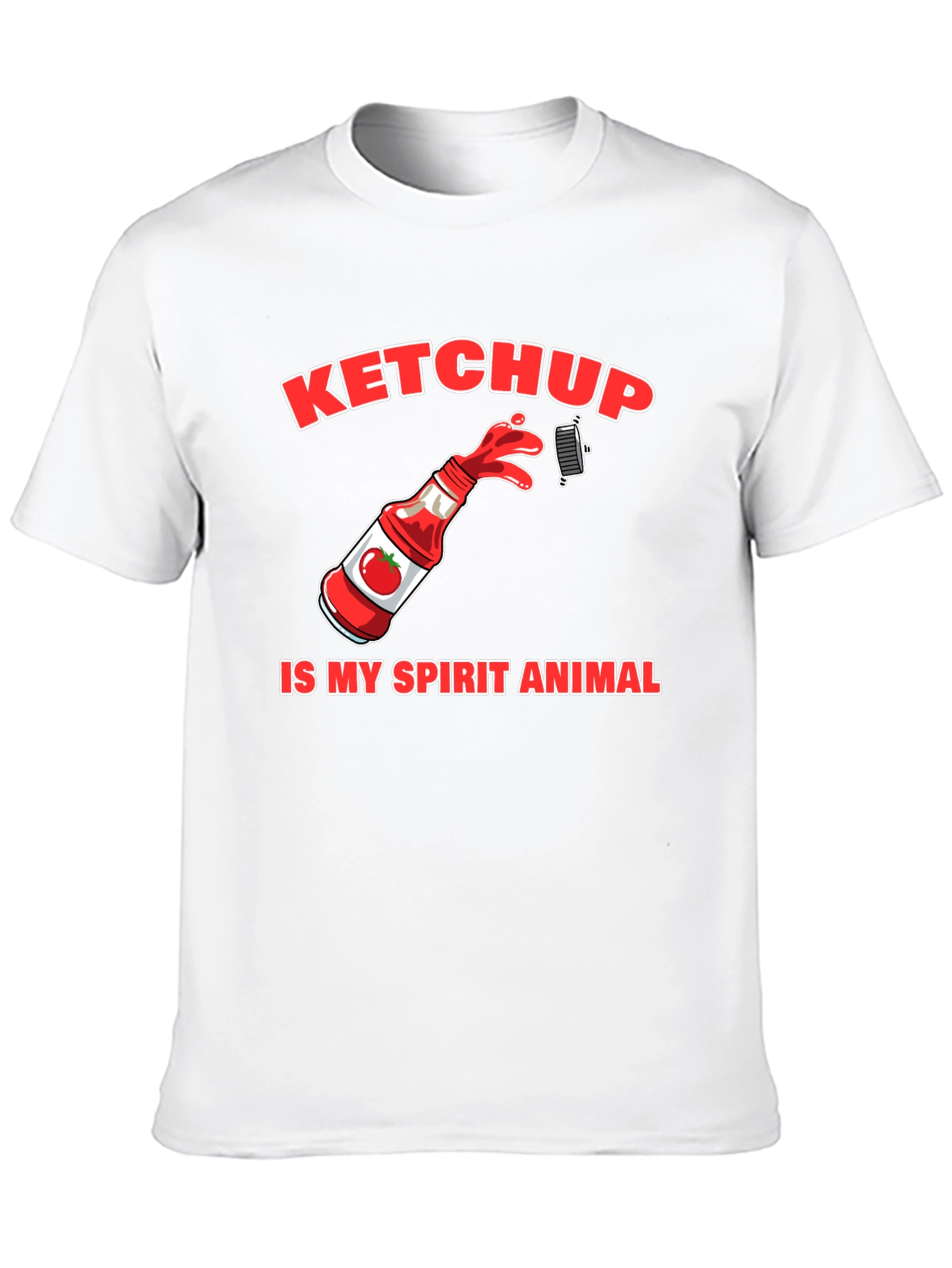 Black Ketchup Is My Spirit Animal Graphic T-Shirt view 10