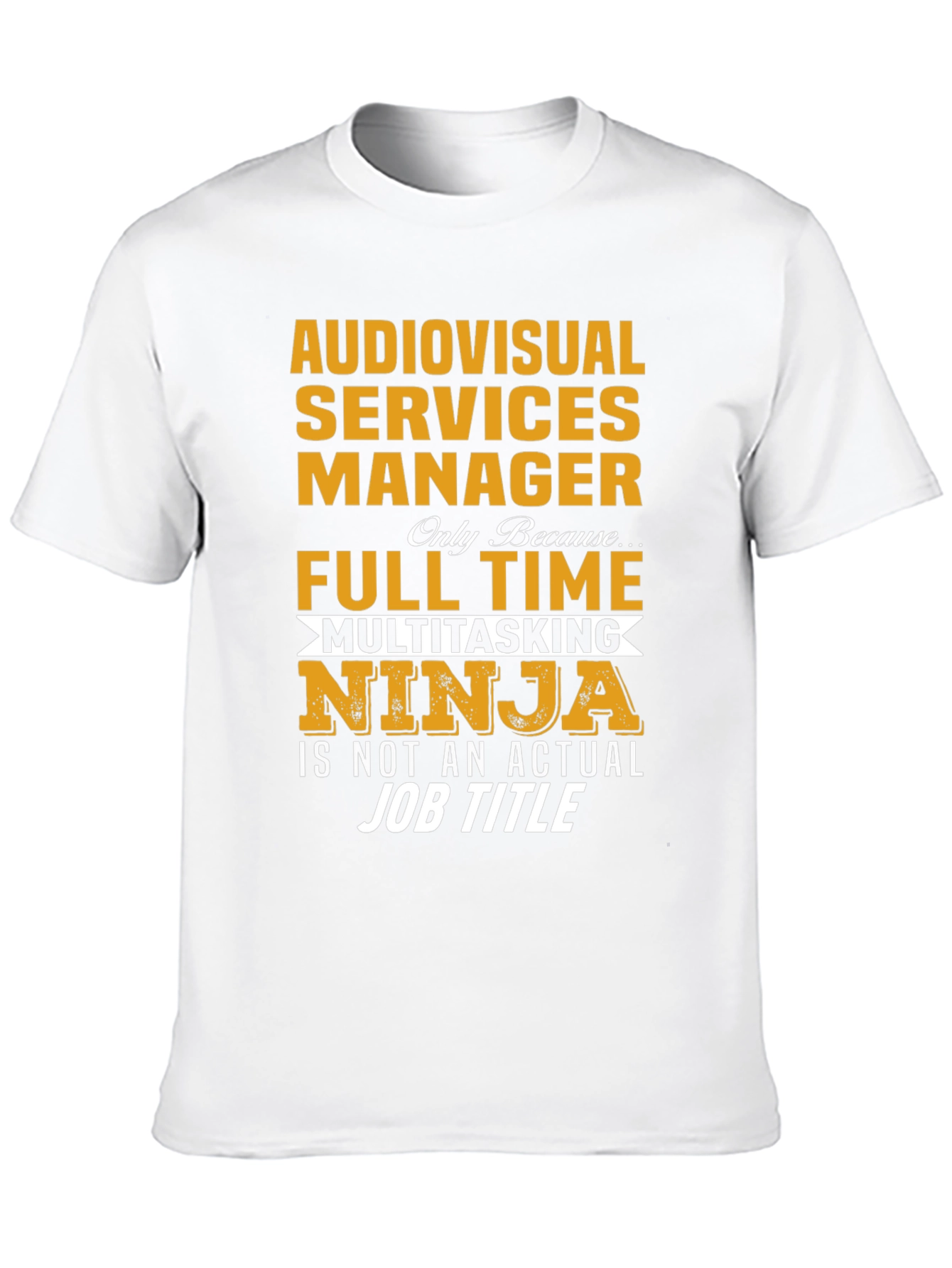 Black Audiovisual Services Manager Ninja T-Shirt view 10