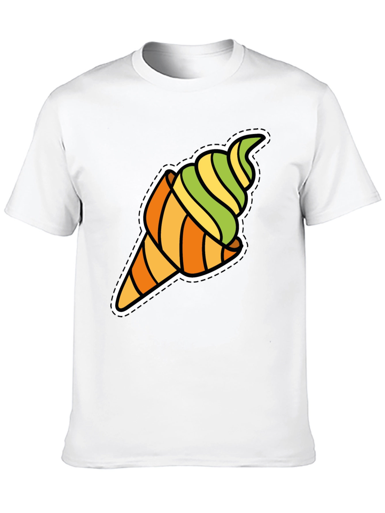Black Ice Cream Cone Graphic Tee - Fun Novelty Shirt view 10