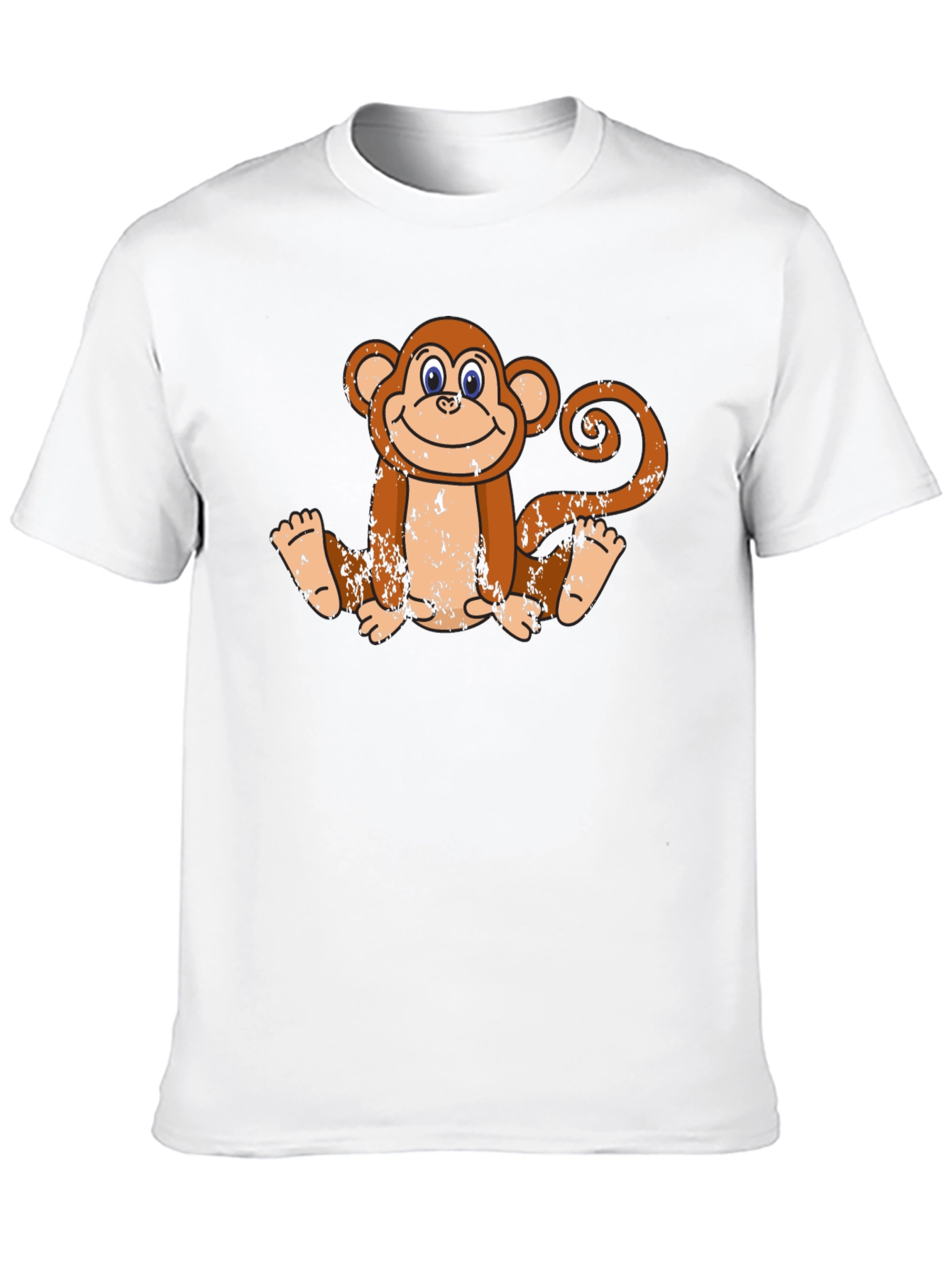 Black Smiling Monkey Graphic Tee - Casual Black T-Shirt view 10