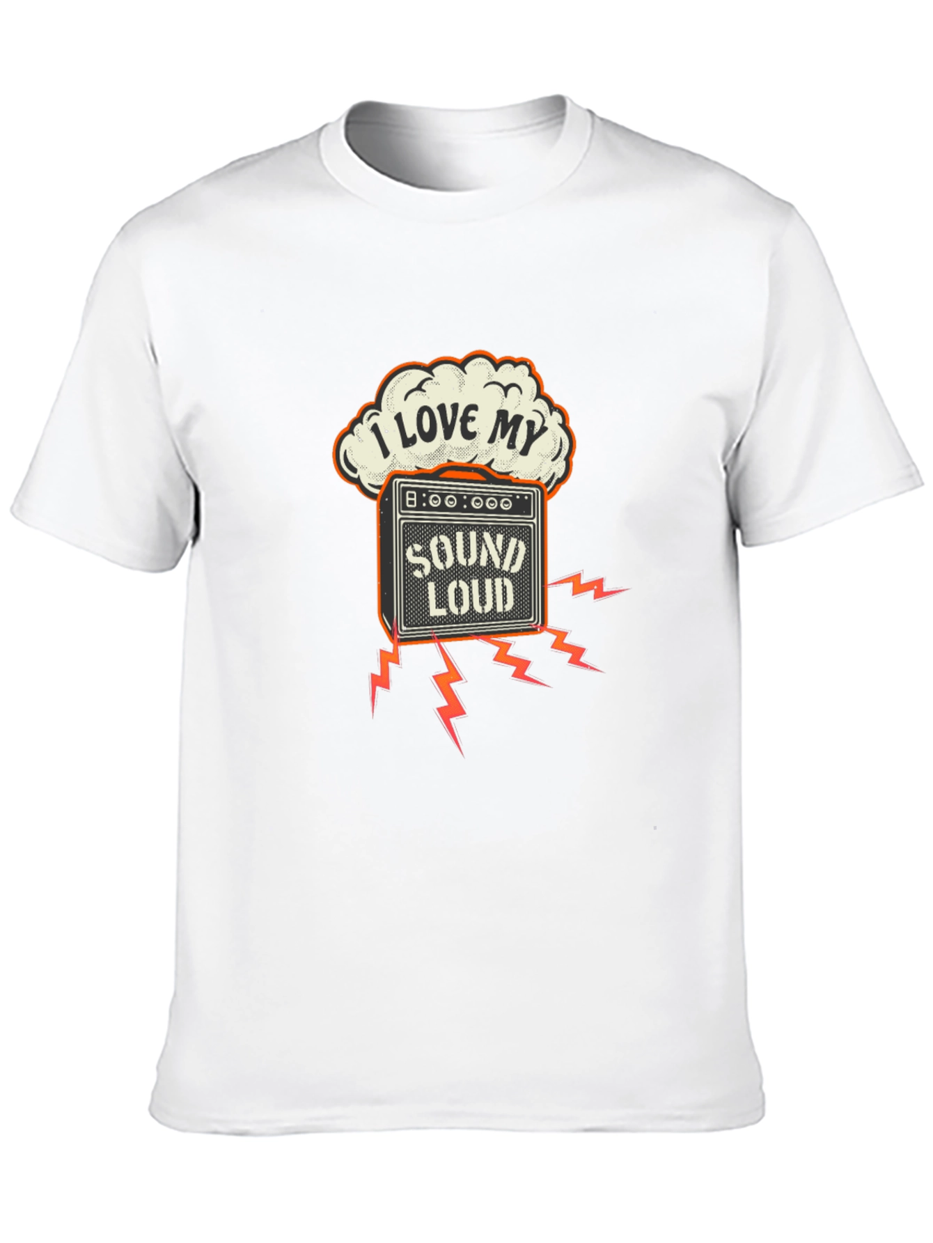 Black I Love My Sound Loud Black T-Shirt view 10