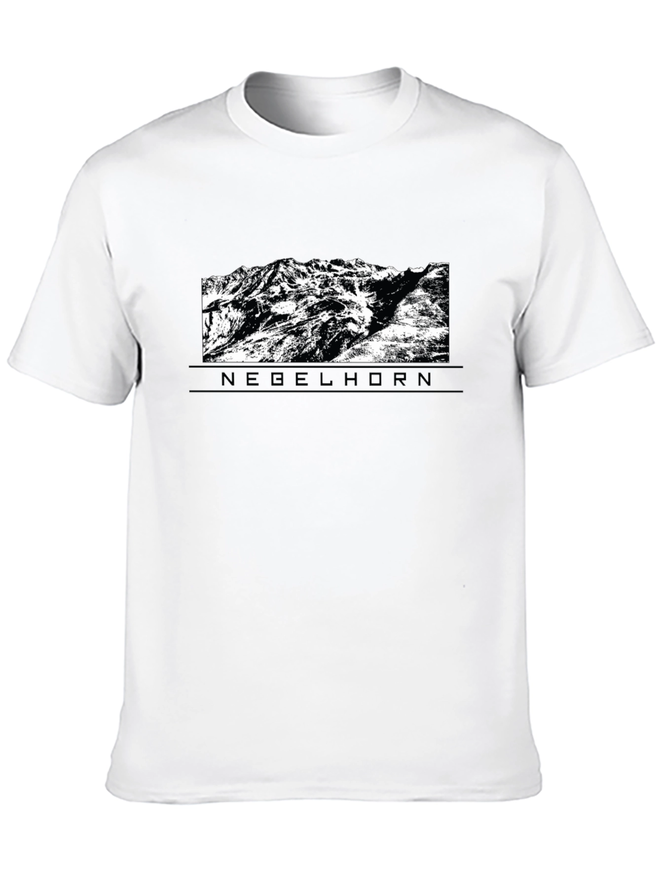 Black Nebelhorn Mountain Black T-Shirt view 10