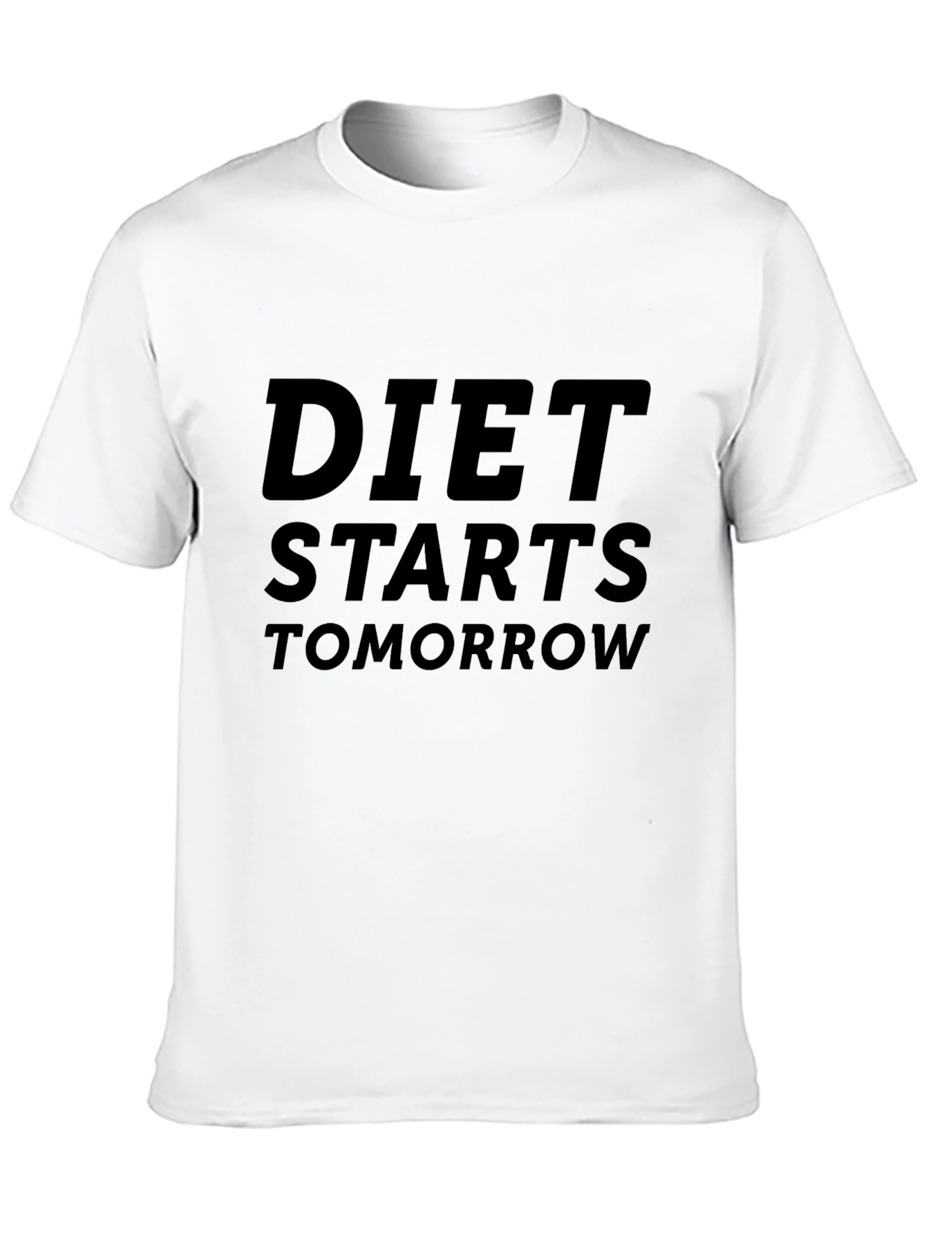 Black Funny Diet Starts Tomorrow Graphic T-Shirt view 10