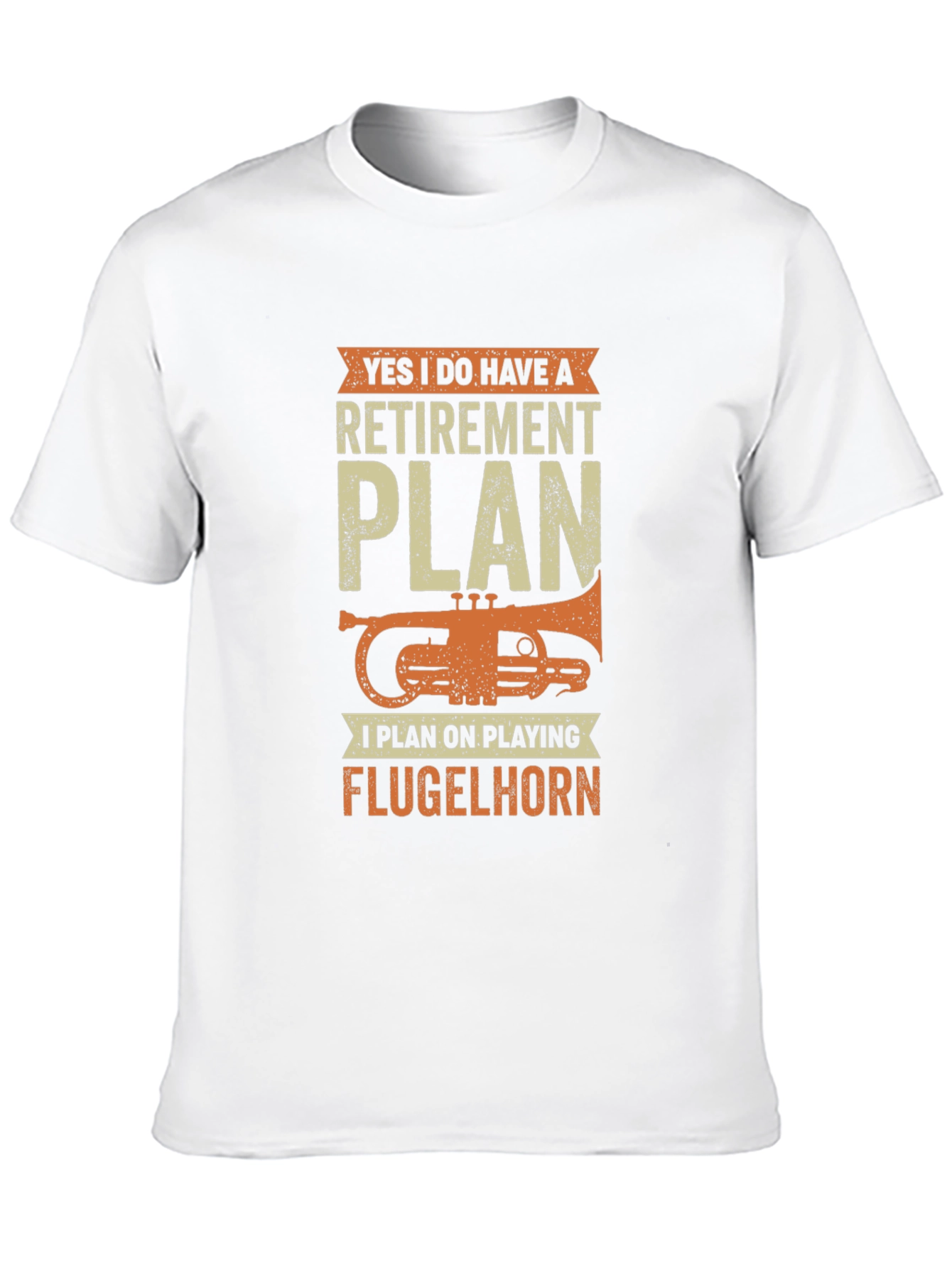 Black Funny Retirement Plan Flugelhorn Player T-Shirt view 10