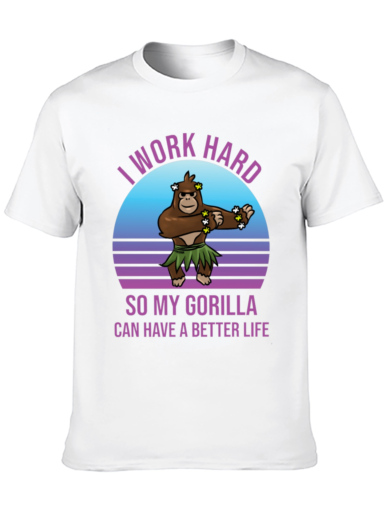 Black Work Hard Gorilla Better Life T-Shirt view 10
