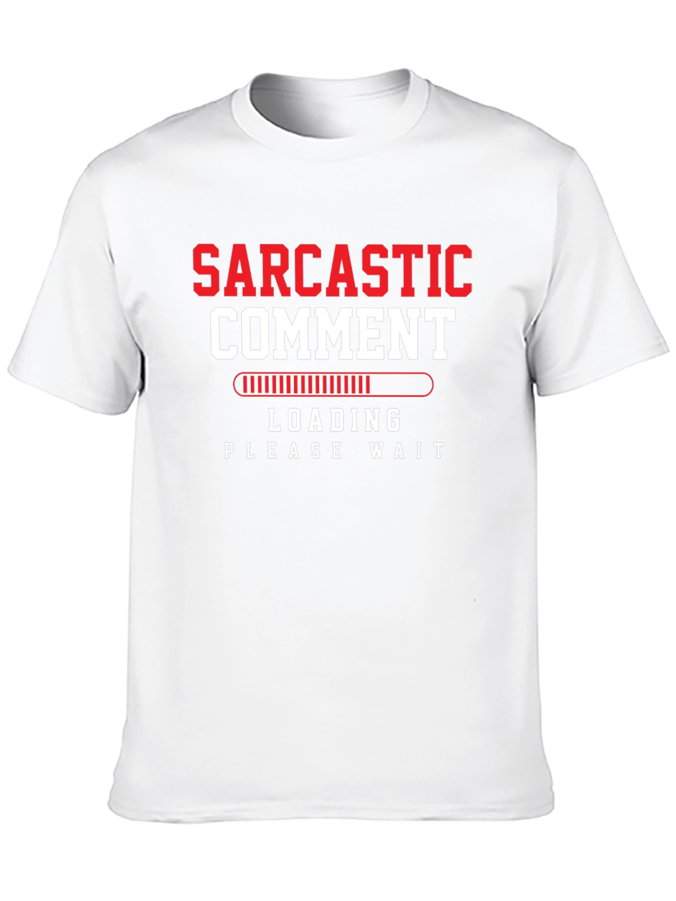 Black Sarcastic Comment Loading Black Cotton T-Shirt view 10