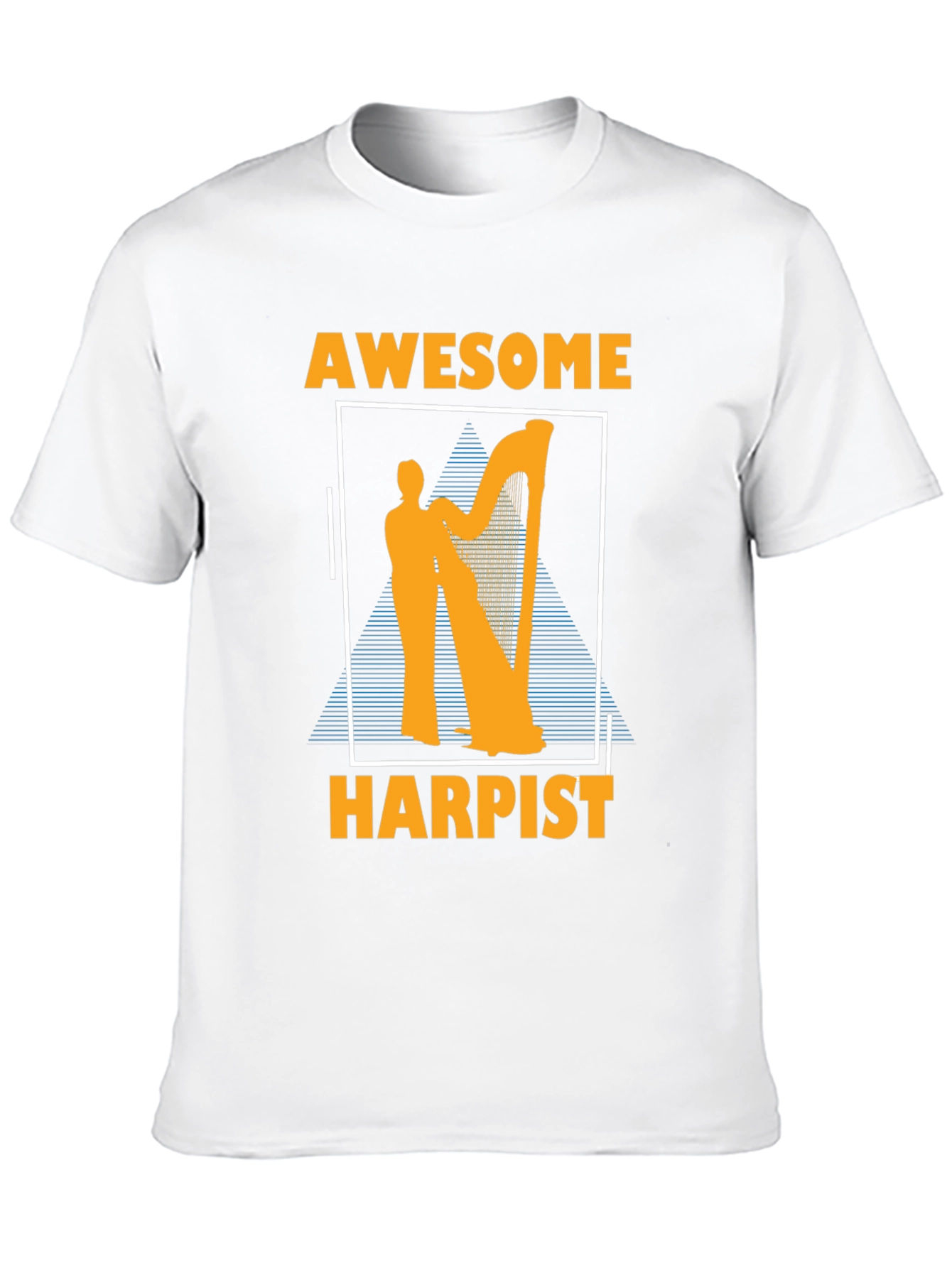 Black Awesome Harpist Graphic T-Shirt Musician Tee view 10