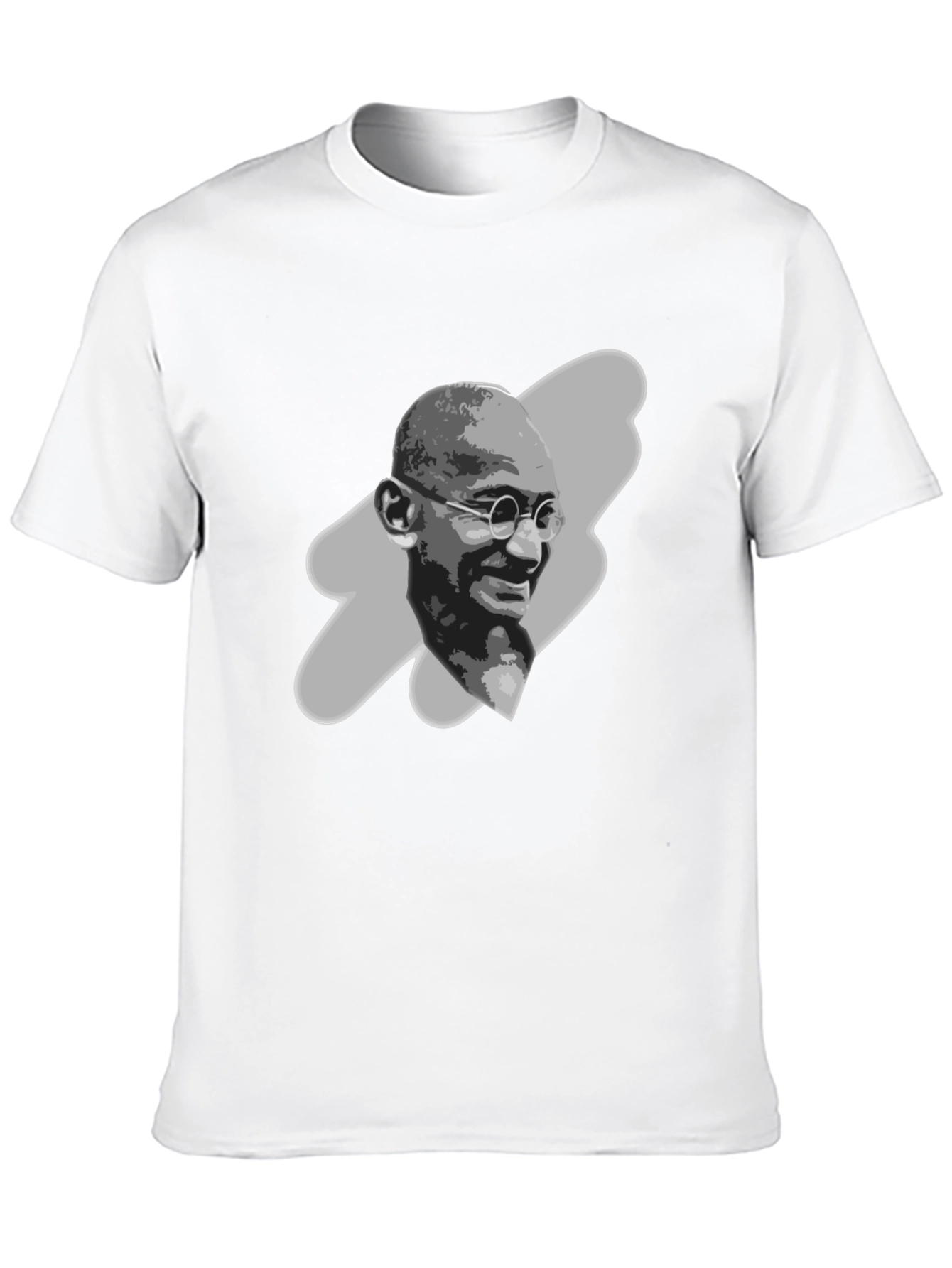 Black Gandhi Portrait Graphic Tee - Black T-Shirt view 10