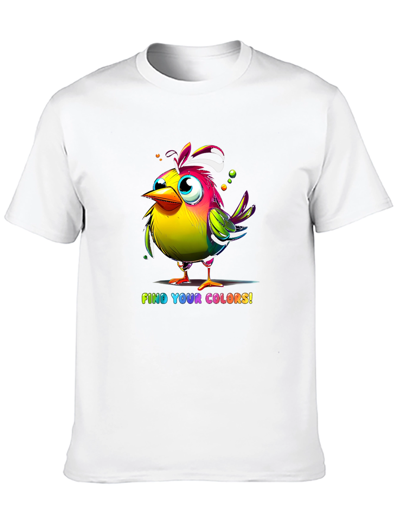 Black Colorful Bird T-Shirt - Find Your Colors view 10